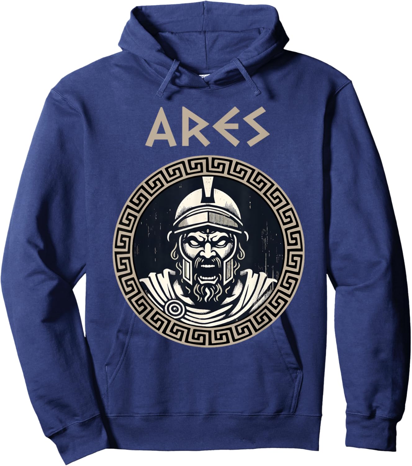 Ares Ancient Greek War God of Battle Hoodie - Hoodie | Navy