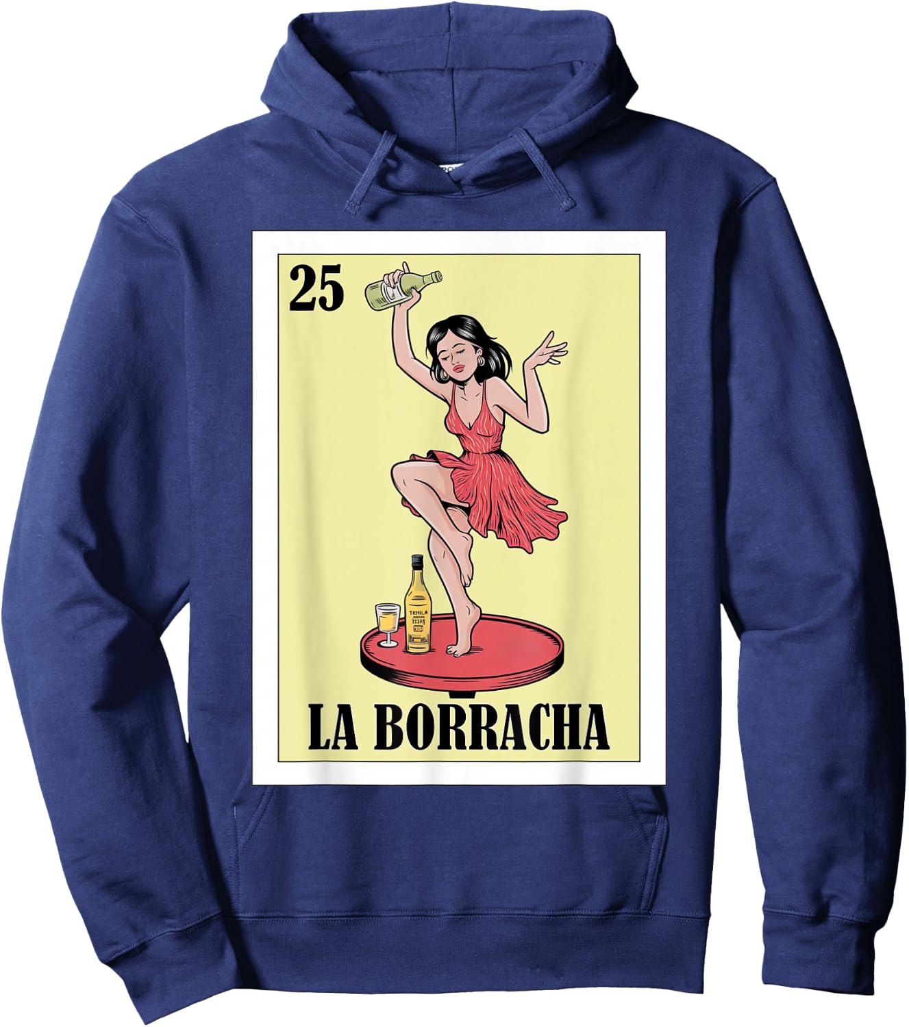 Funny Mexican Design for Parties - La Borracha Hoodie - Hoodie | Navy