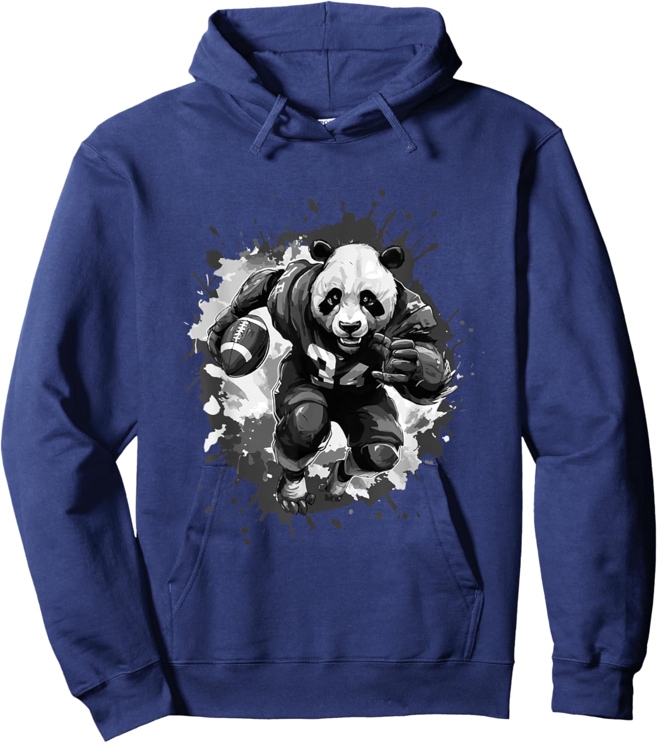 Panda Playing American Football Sport Hoodie - Hoodie | Navy