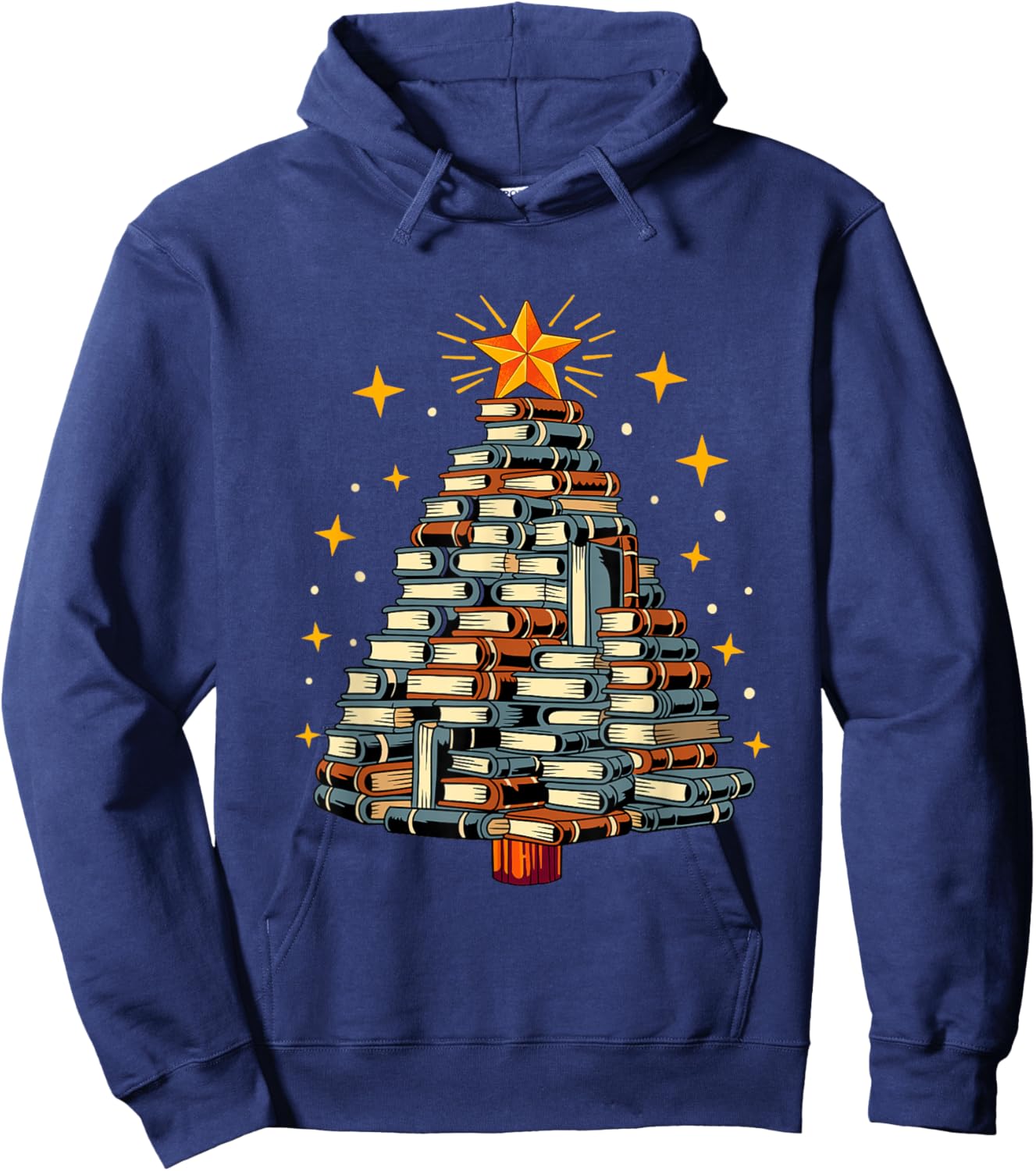 Christmas Tree Books Hoodie - Hoodie | Navy