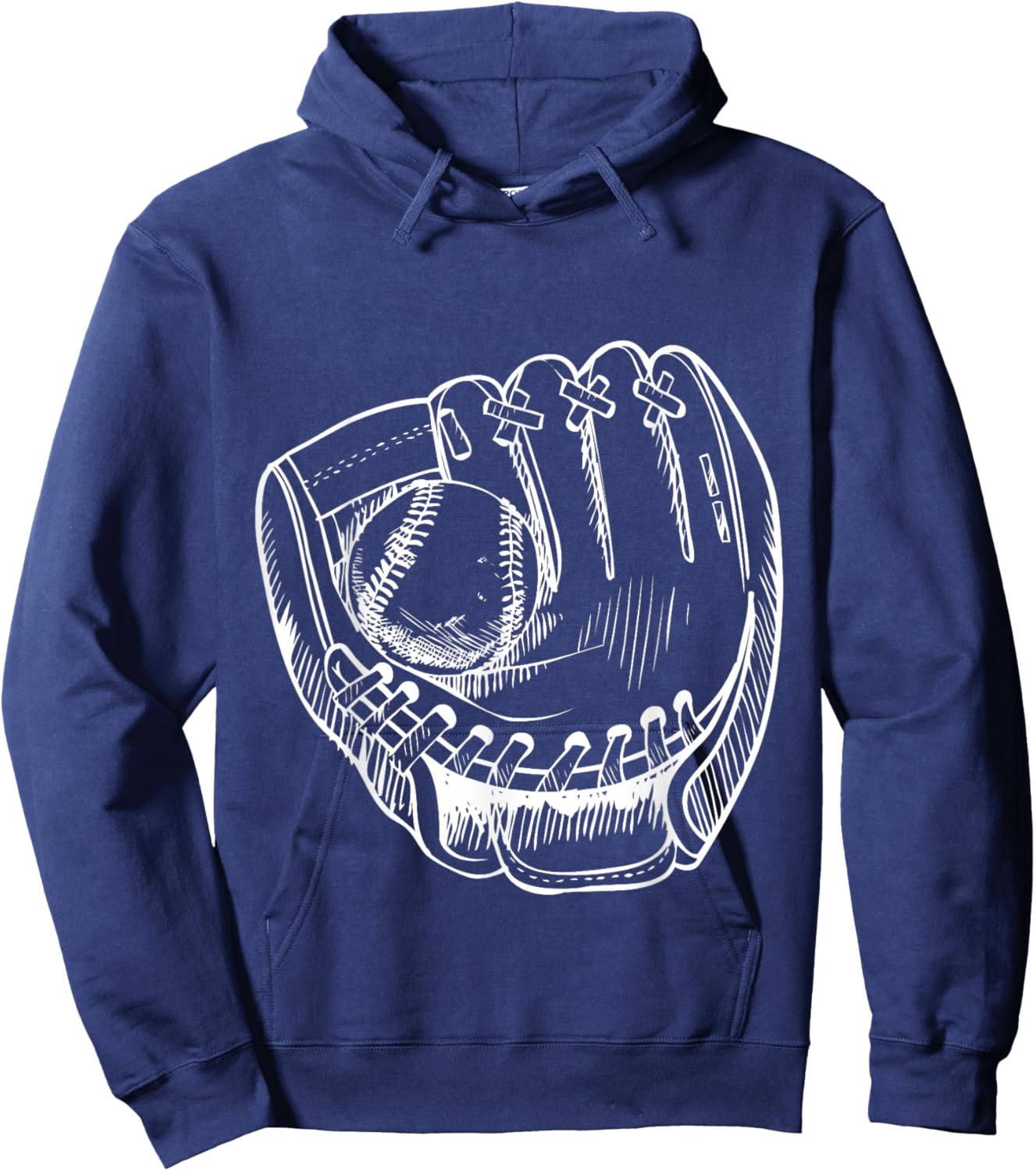 Old School Baseball Glove Mitt Hoodie - Hoodie | Navy