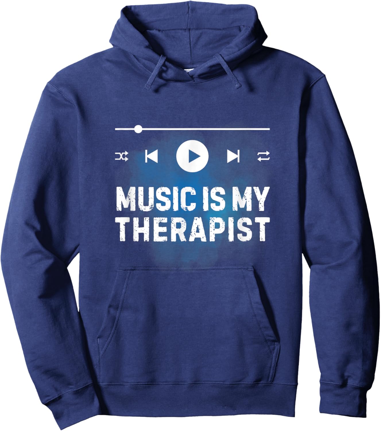 Music is My Therapist Music Lover Musician Life Hoodie - Hoodie | Navy