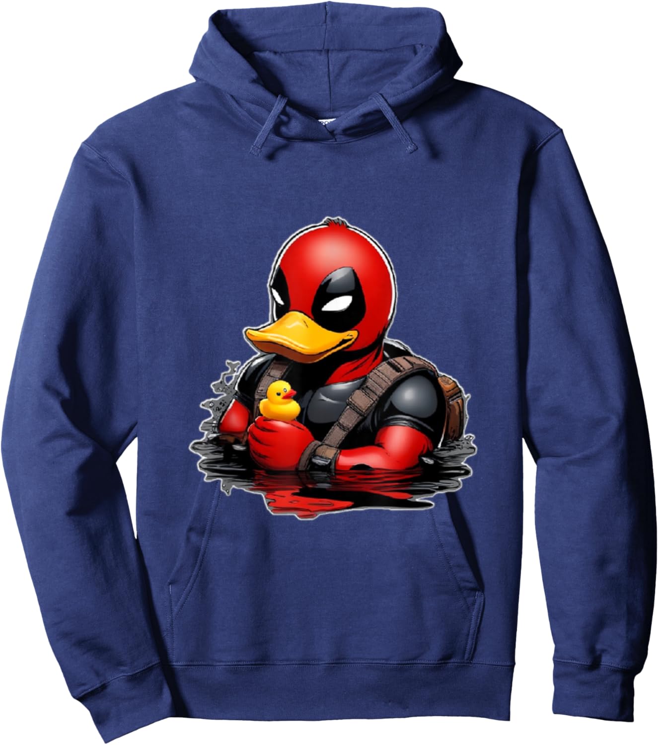 Duckpool. Rubber Duck. Super hero. Comics hero. Hoodie - Hoodie | Navy