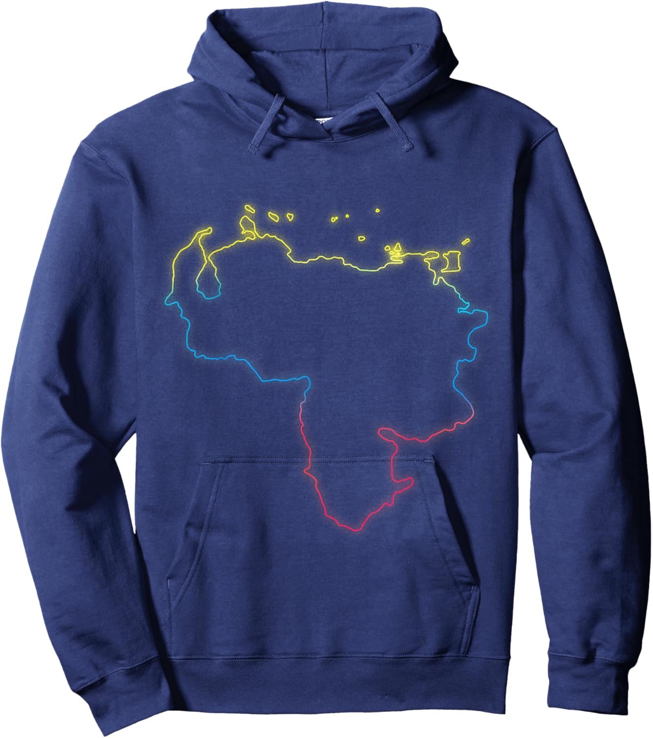 Venezuela Map Pride Vintage Venezuelan Flag Hoodie - Hoodie | Navy