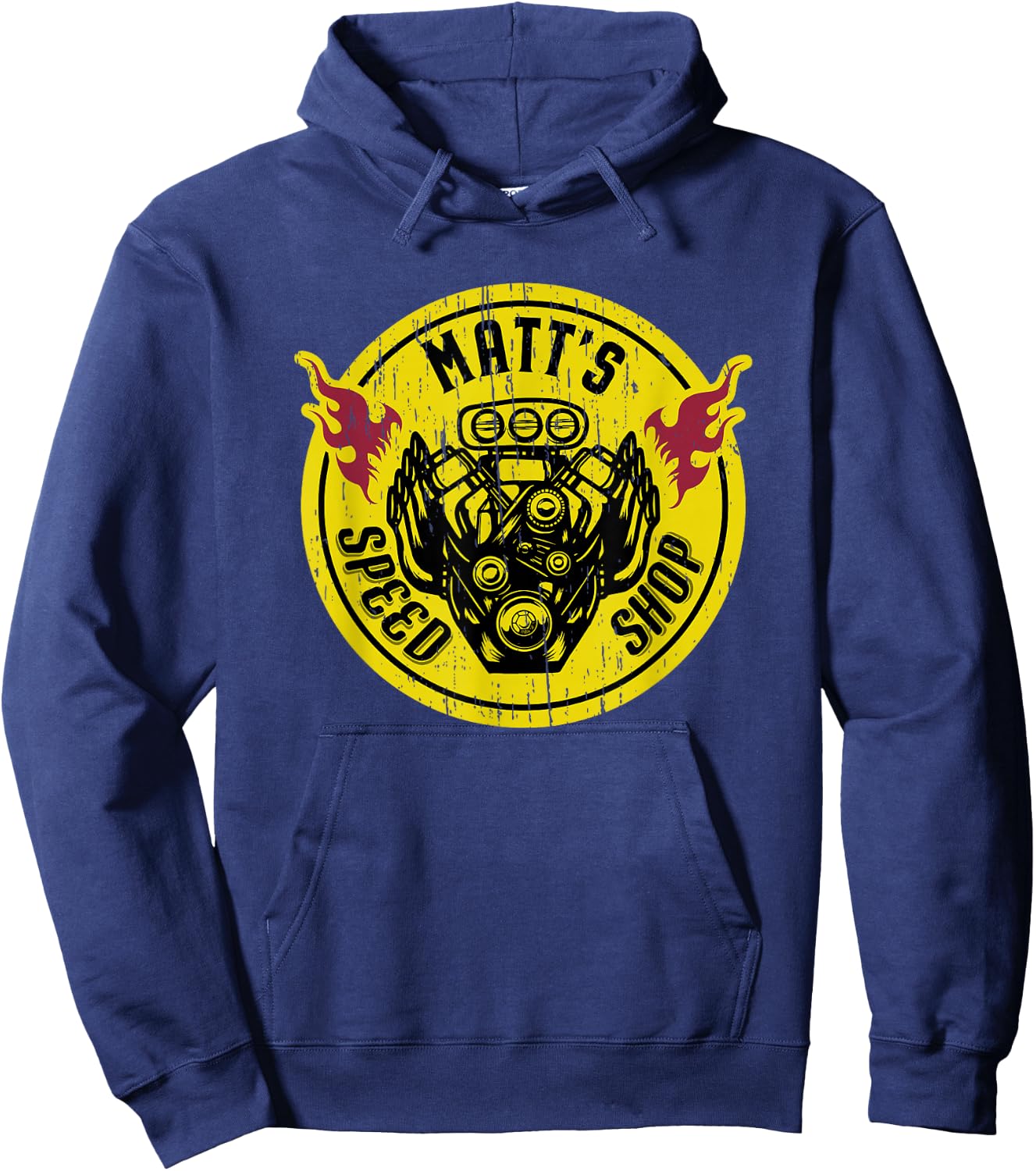 Matt's Speed Shop T shirt Hoodie - Hoodie | Navy
