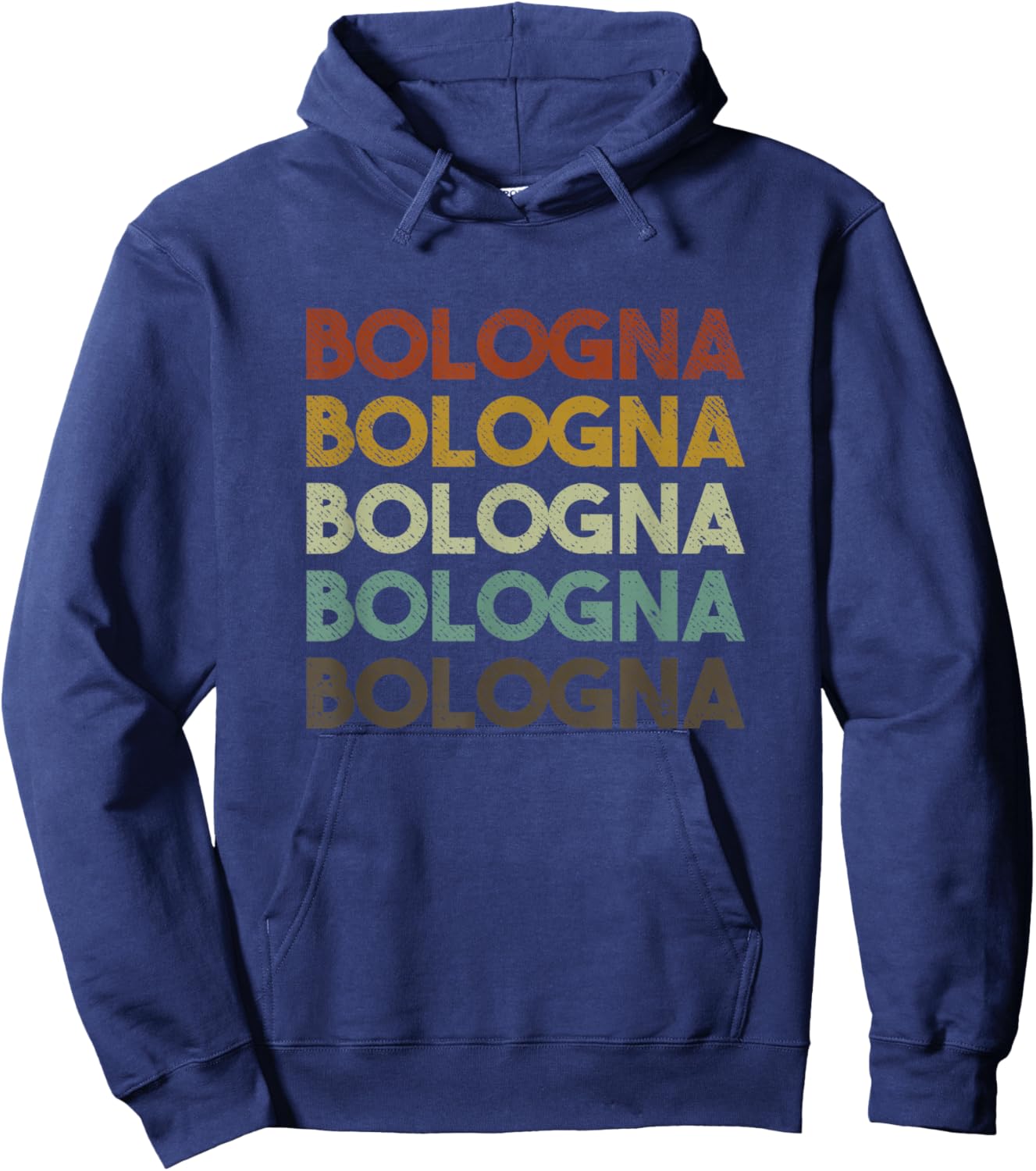 Bologna Vintage 80s Style Hoodie - Hoodie | Navy
