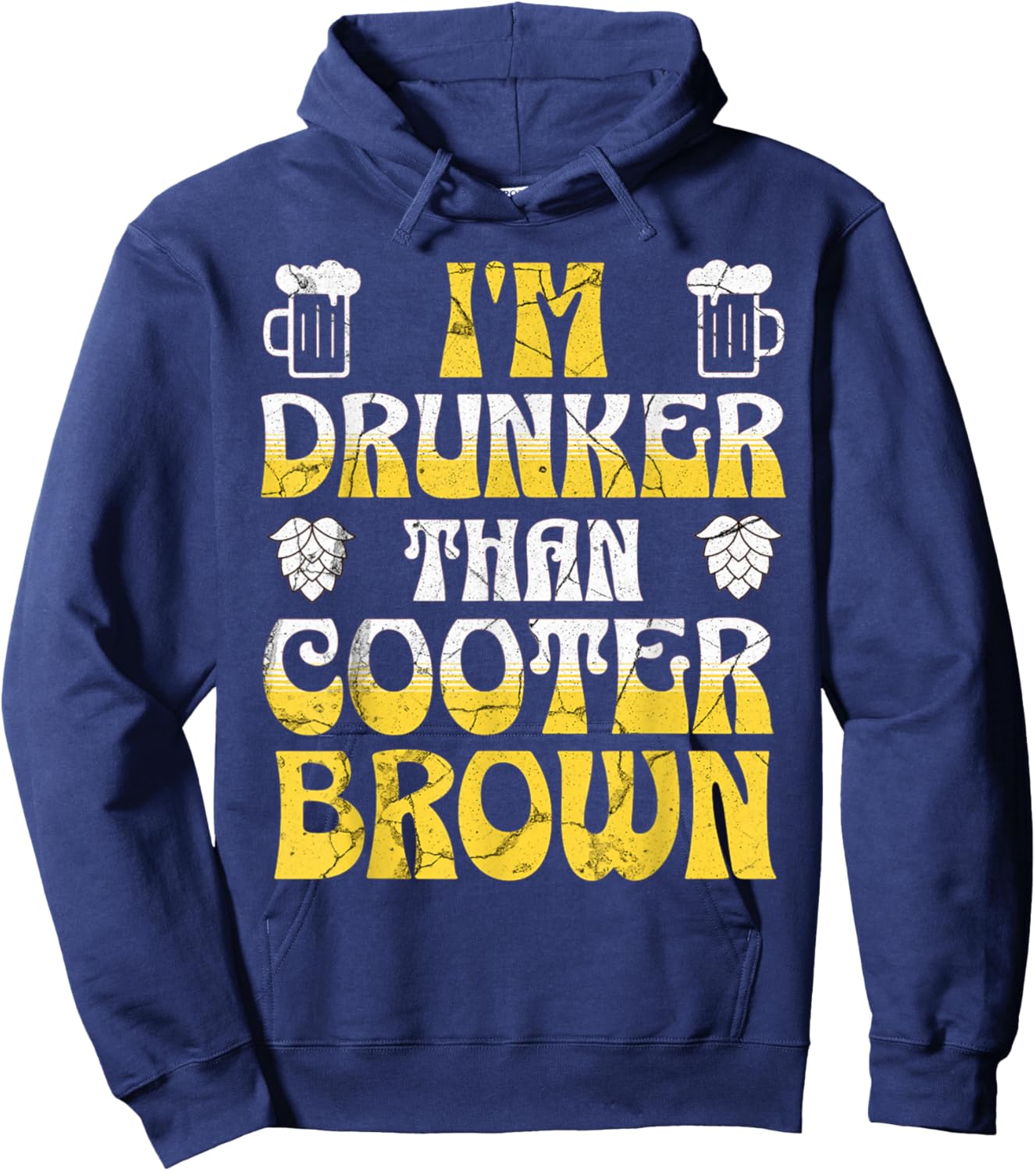 Cooter Brown Funny Drinking Cooter Brown Hoodie - Hoodie | Navy