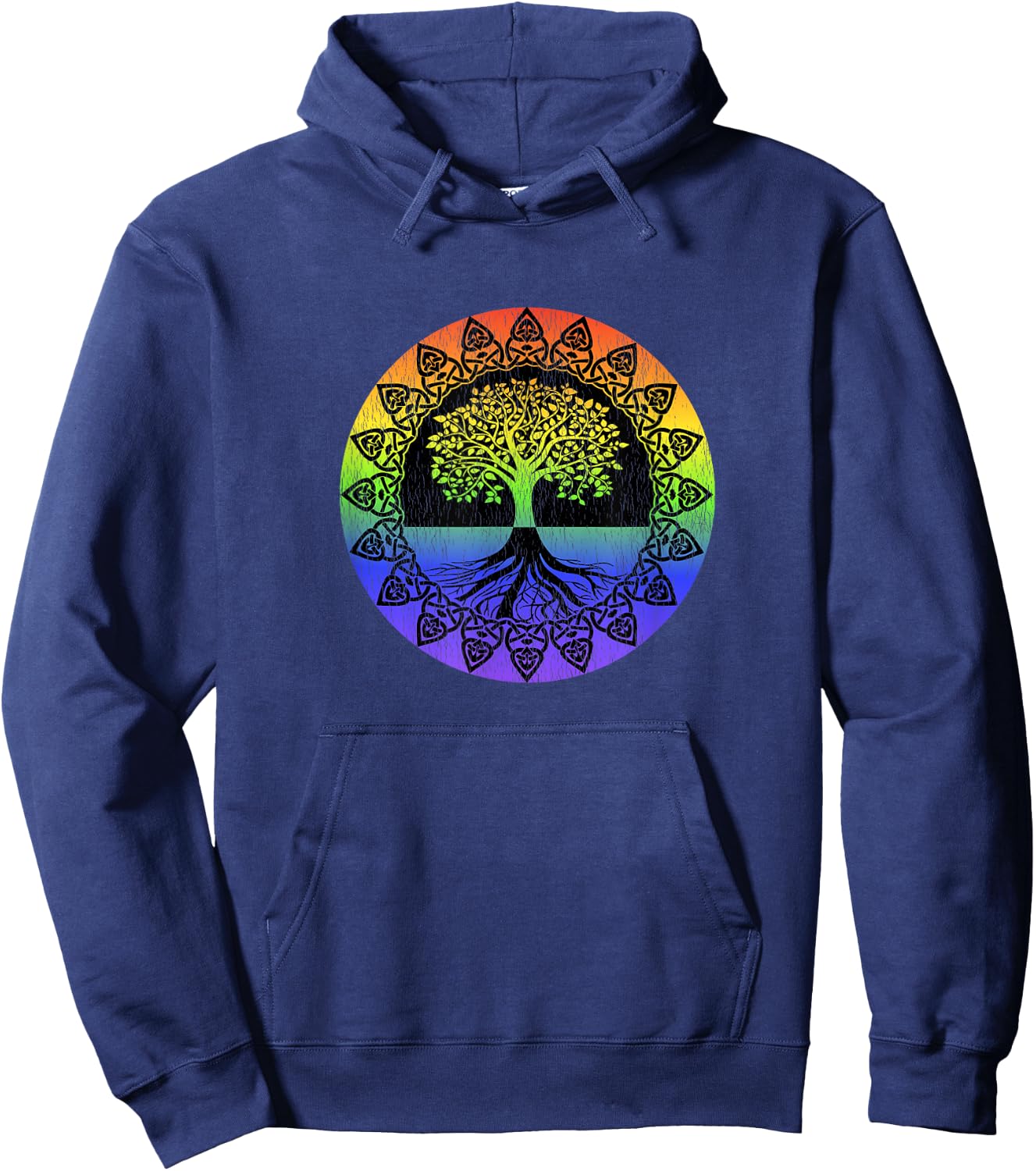 Tree of Life Rainbow-Colored Hoodie - Hoodie | Navy