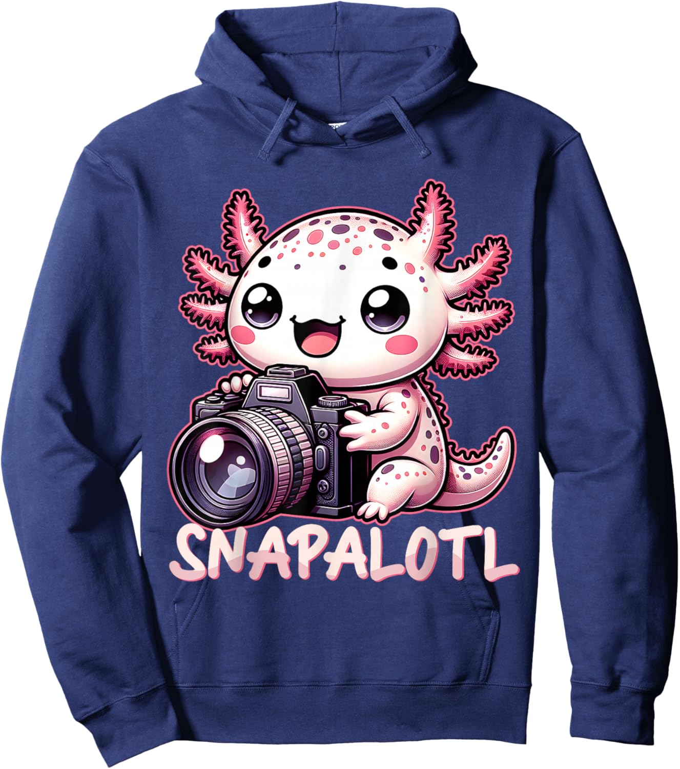 Photographer Axolotl Photoshooting Camera Hoodie - Hoodie | Navy