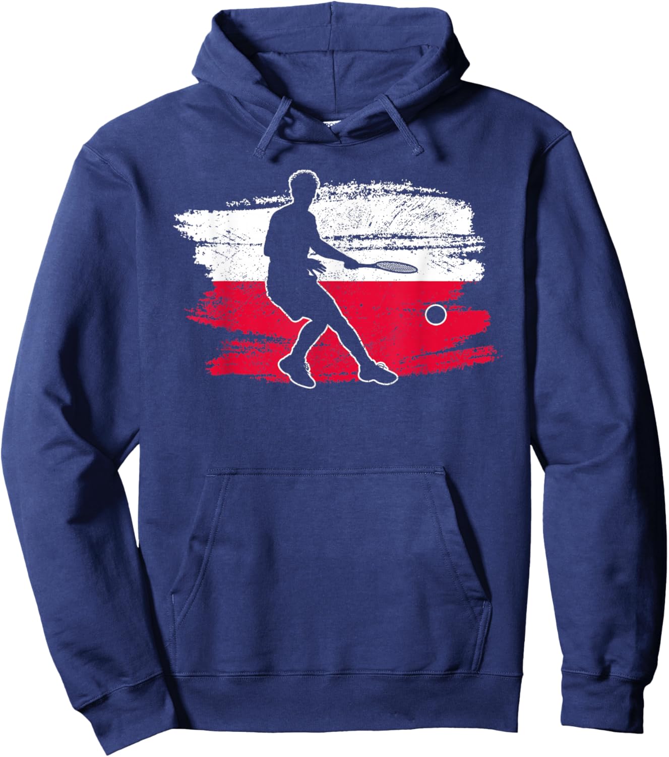 Tennis Player Poland Polish Polska Hoodie - Hoodie | Navy