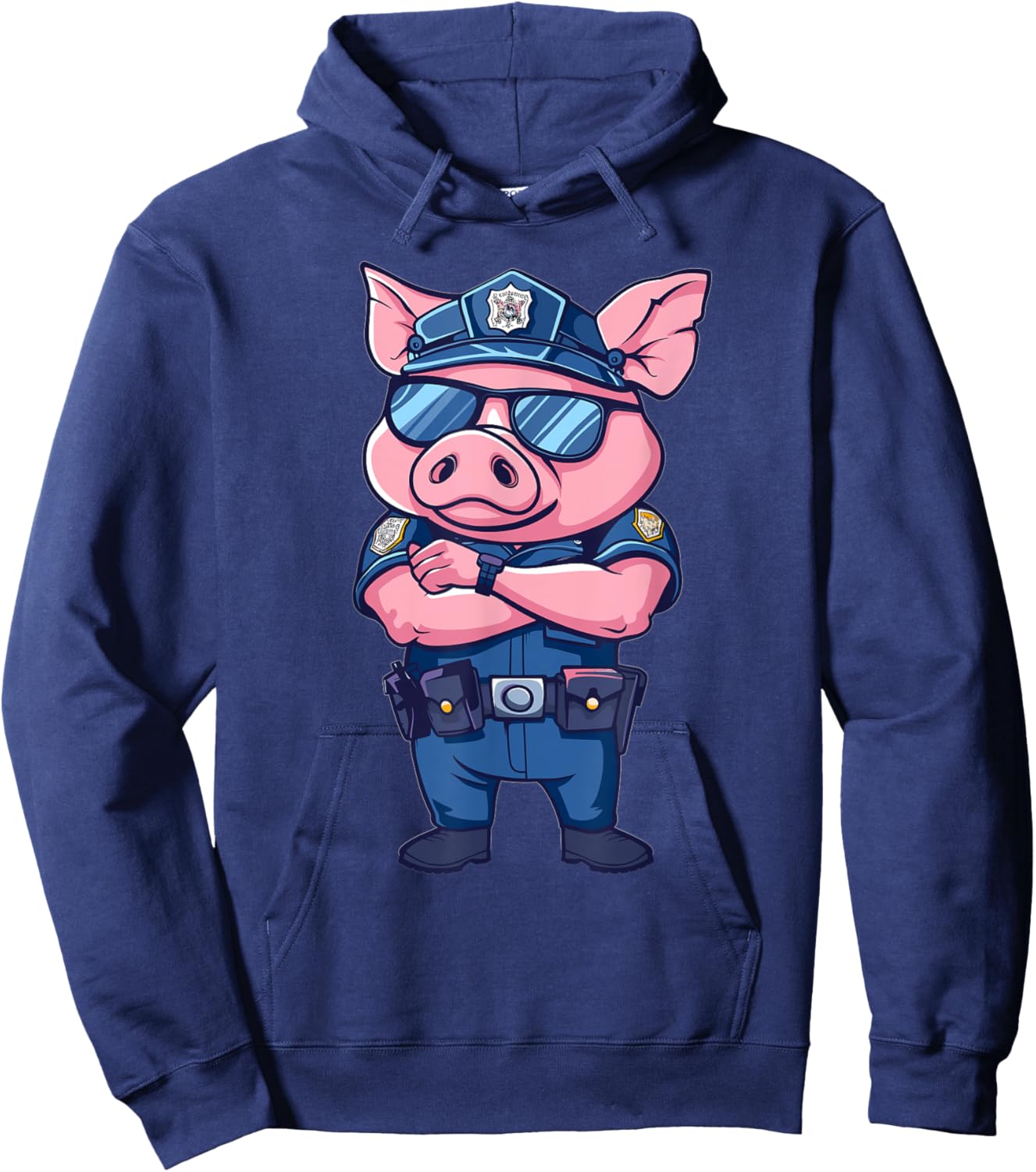 Kids Police Pig Hoodie - Hoodie | Navy