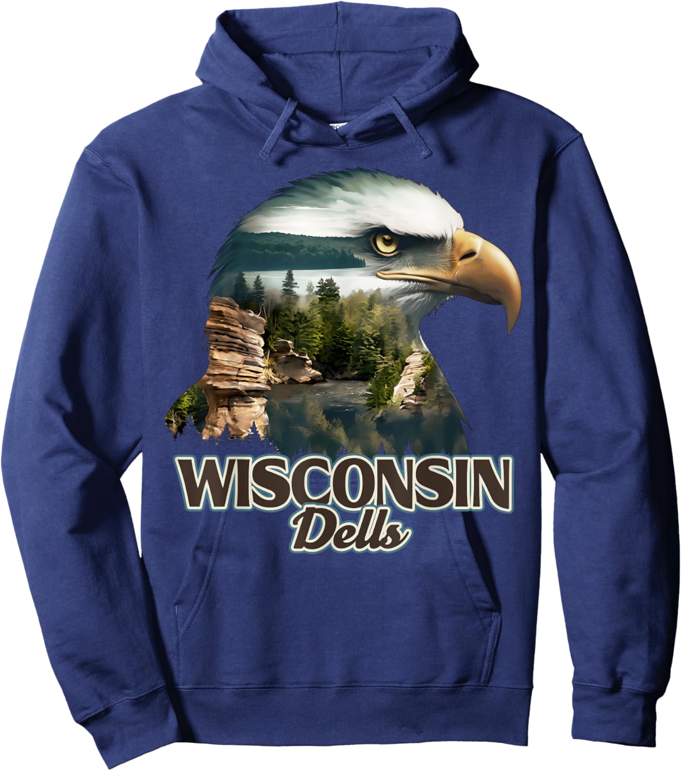 Wisconsin Dells Eagle Hoodie - Hoodie | Navy