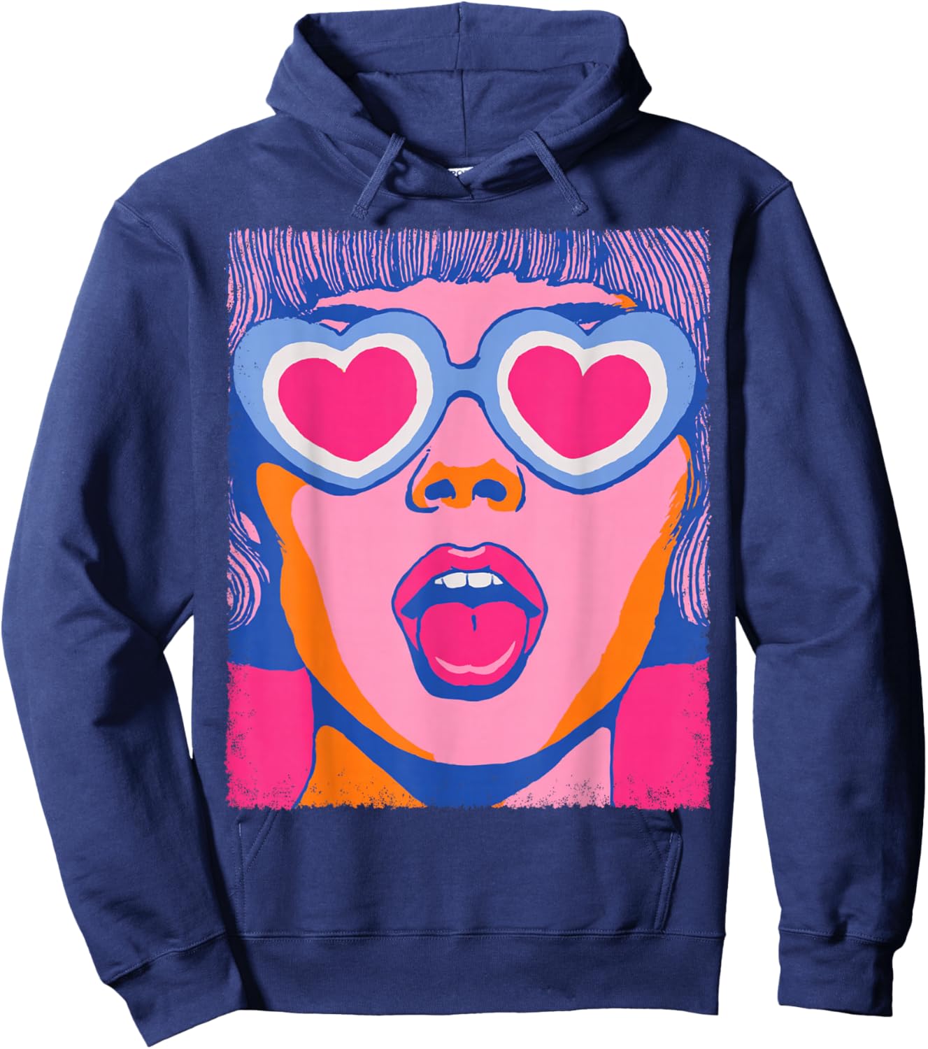 Pop Art Women's Tops Fashion Graphic Pink Hoodie - Hoodie | Navy
