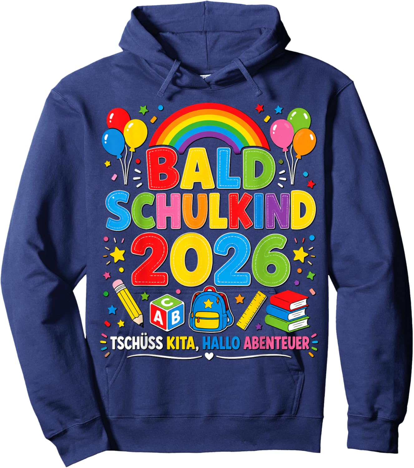 Bald Schulkind 2026 Kita Abgänger Kinder Hoodie - Hoodie | Navy
