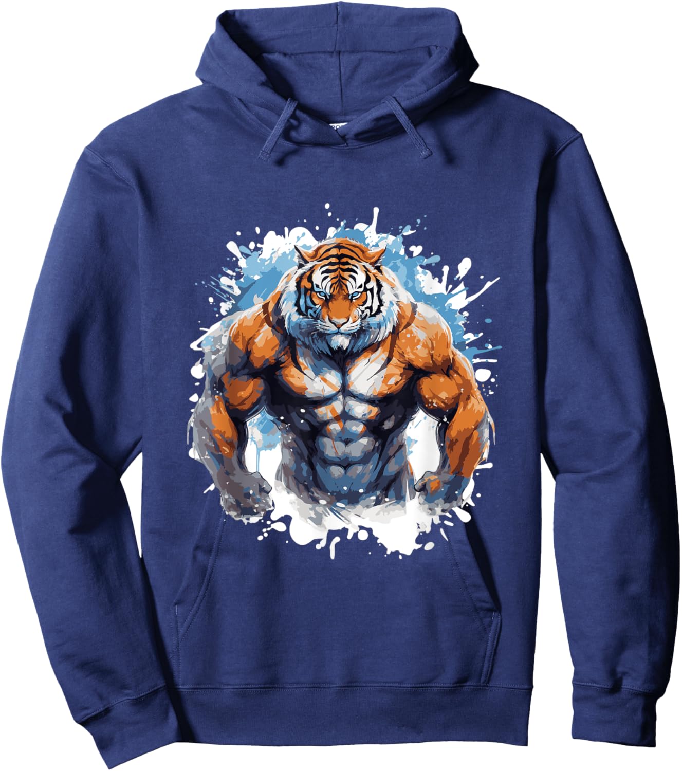 Tiger Workout Gym Beast Fighter Bodybuilder Hoodie - Hoodie | Navy