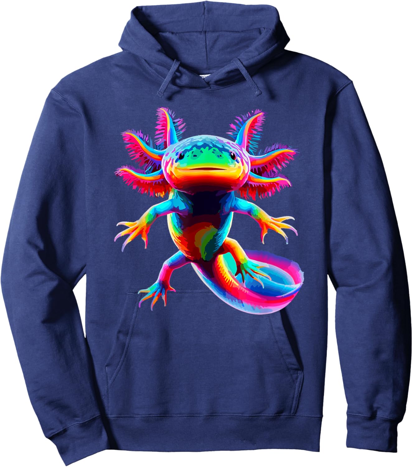 Axolotl Beautiful Colorful Axolotl Hoodie - Hoodie | Navy