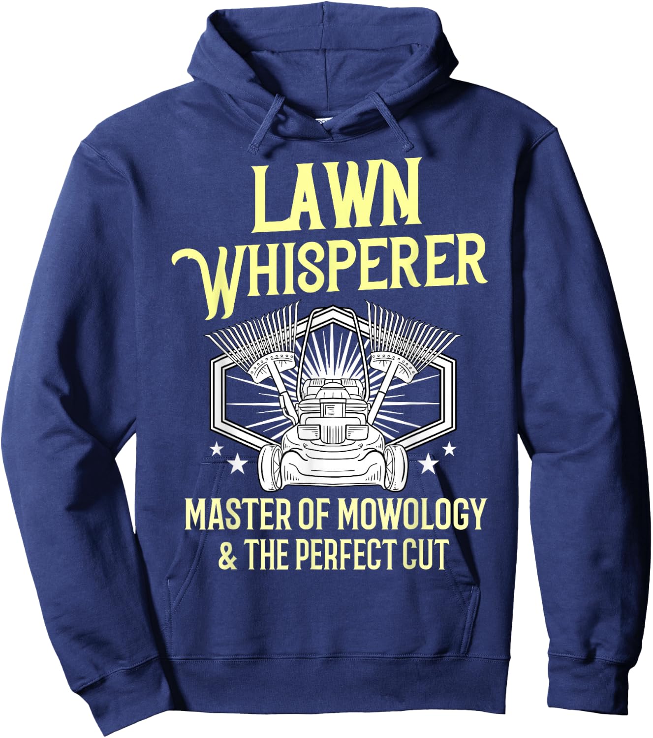 Funny Lawn Care Gift Landscaper Mowing Hoodie - Hoodie | Navy