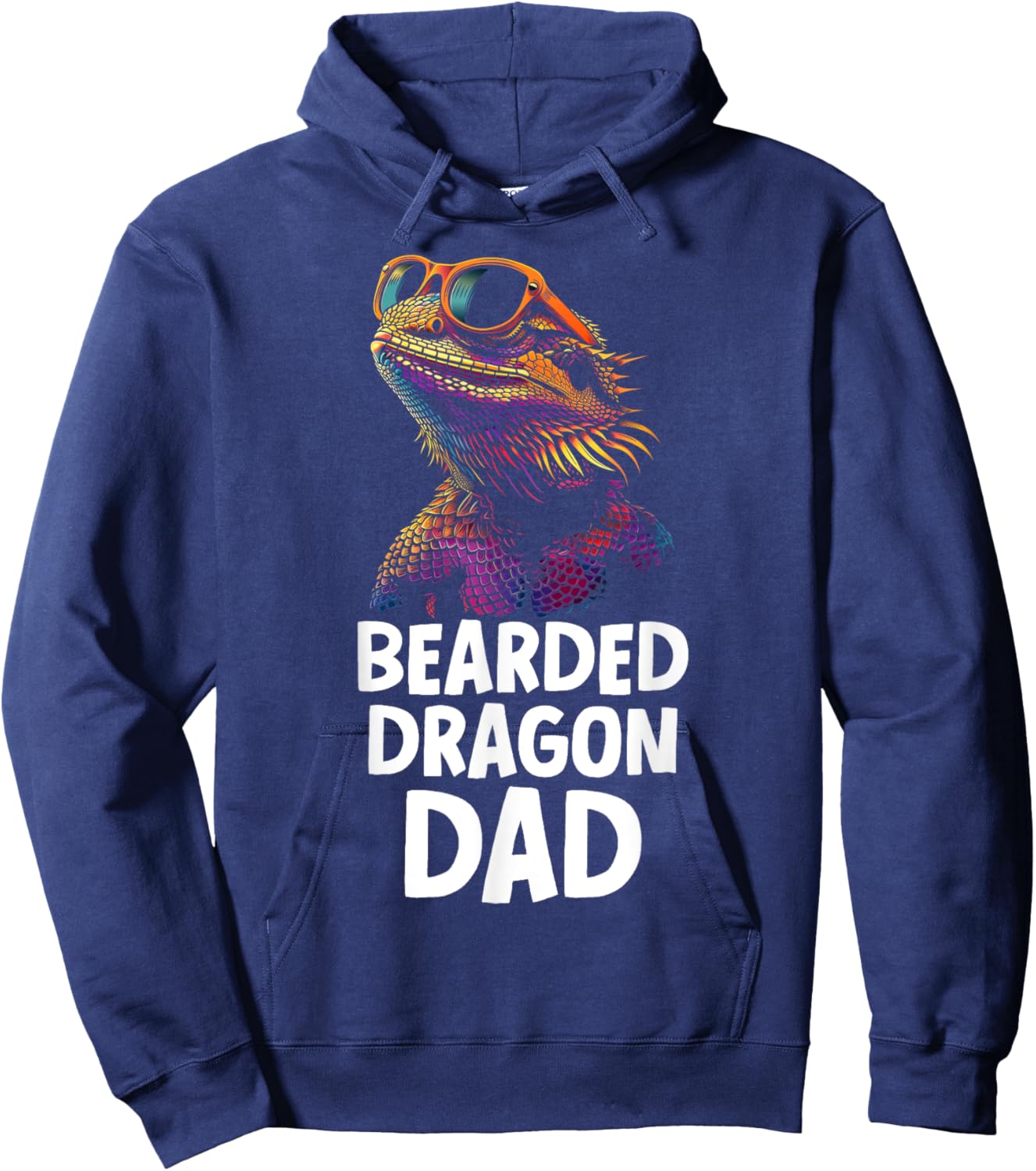 Bearded Dragon Dad Funny Reptile Hoodie - Hoodie | Navy
