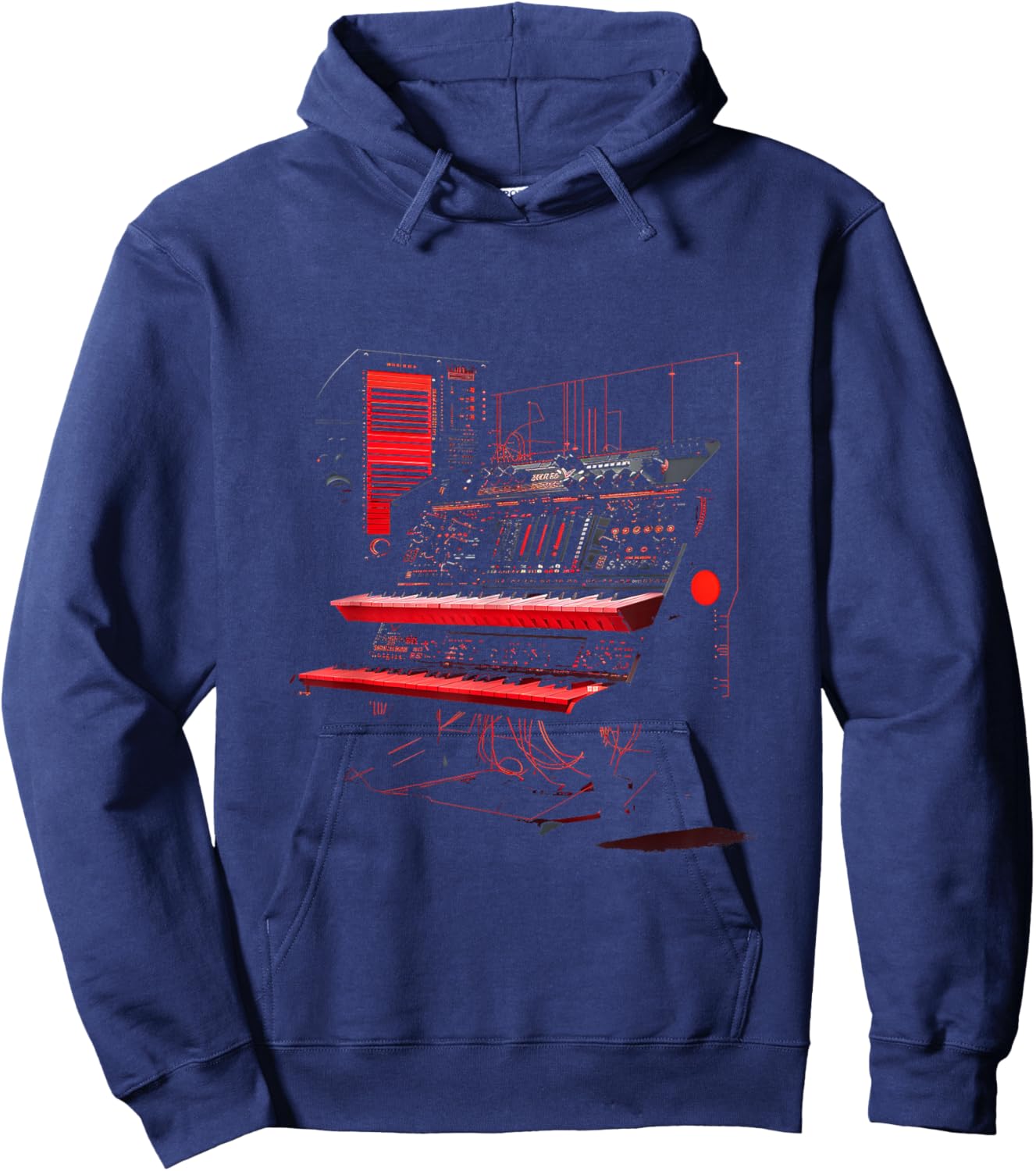 Synthesizer Vector Hoodie - Hoodie | Navy