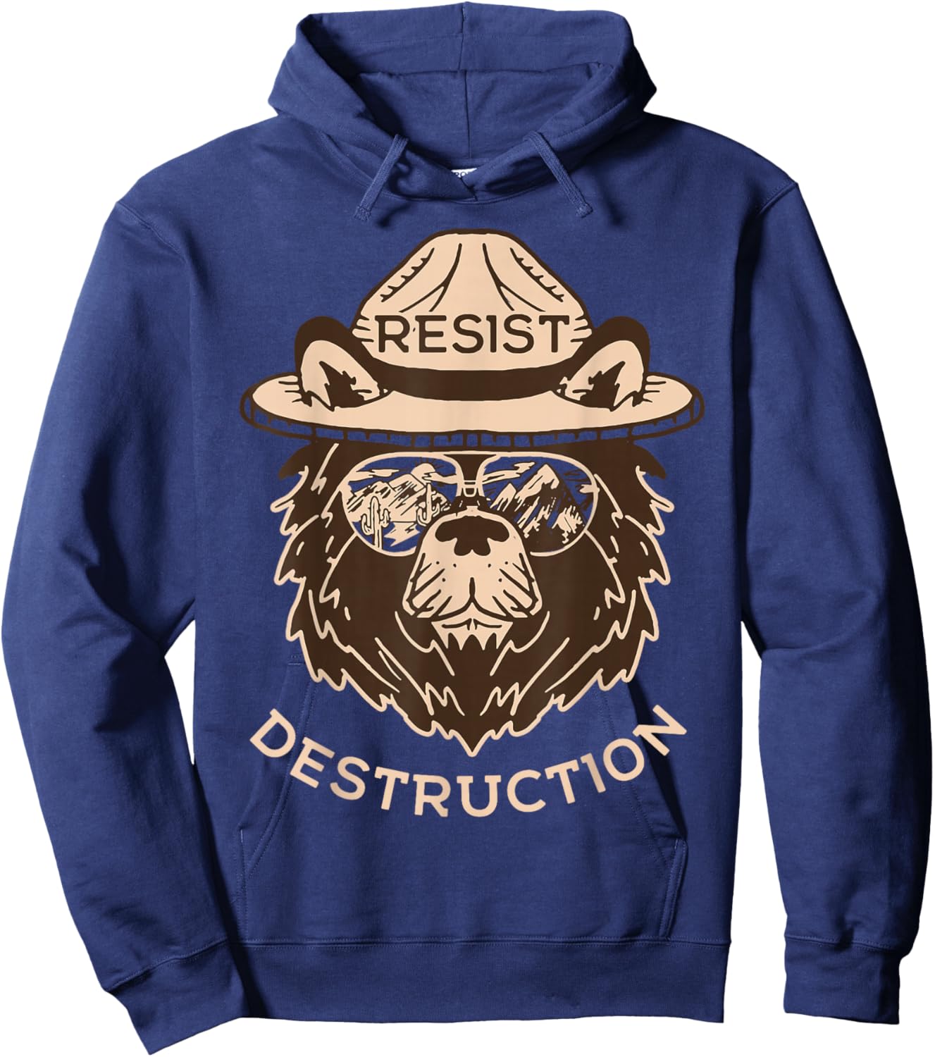 Bear Resist Destruction Hoodie - Hoodie | Navy