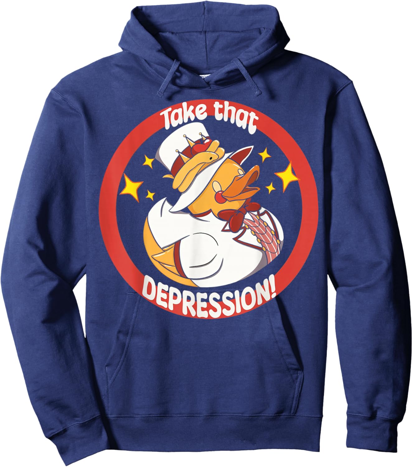 Lucifer Rubber Ducky Take This Depression Hoodie - Hoodie | Navy