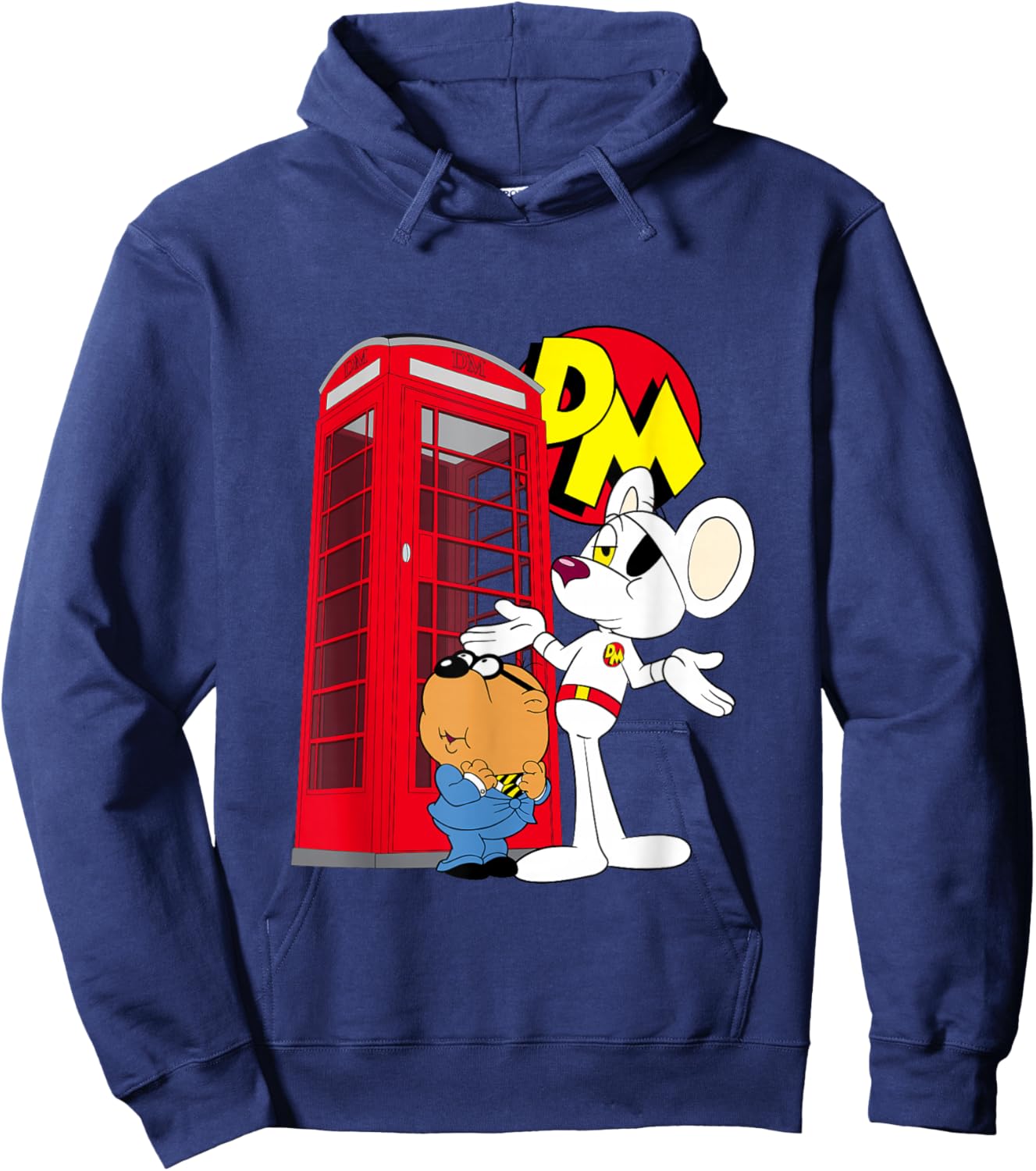 Danger Mouse Red Telephone Box Hoodie - Hoodie | Navy