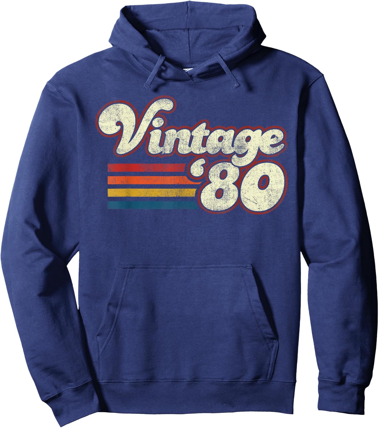 Vintage 1980 Birthday Hoodie - Hoodie | Navy
