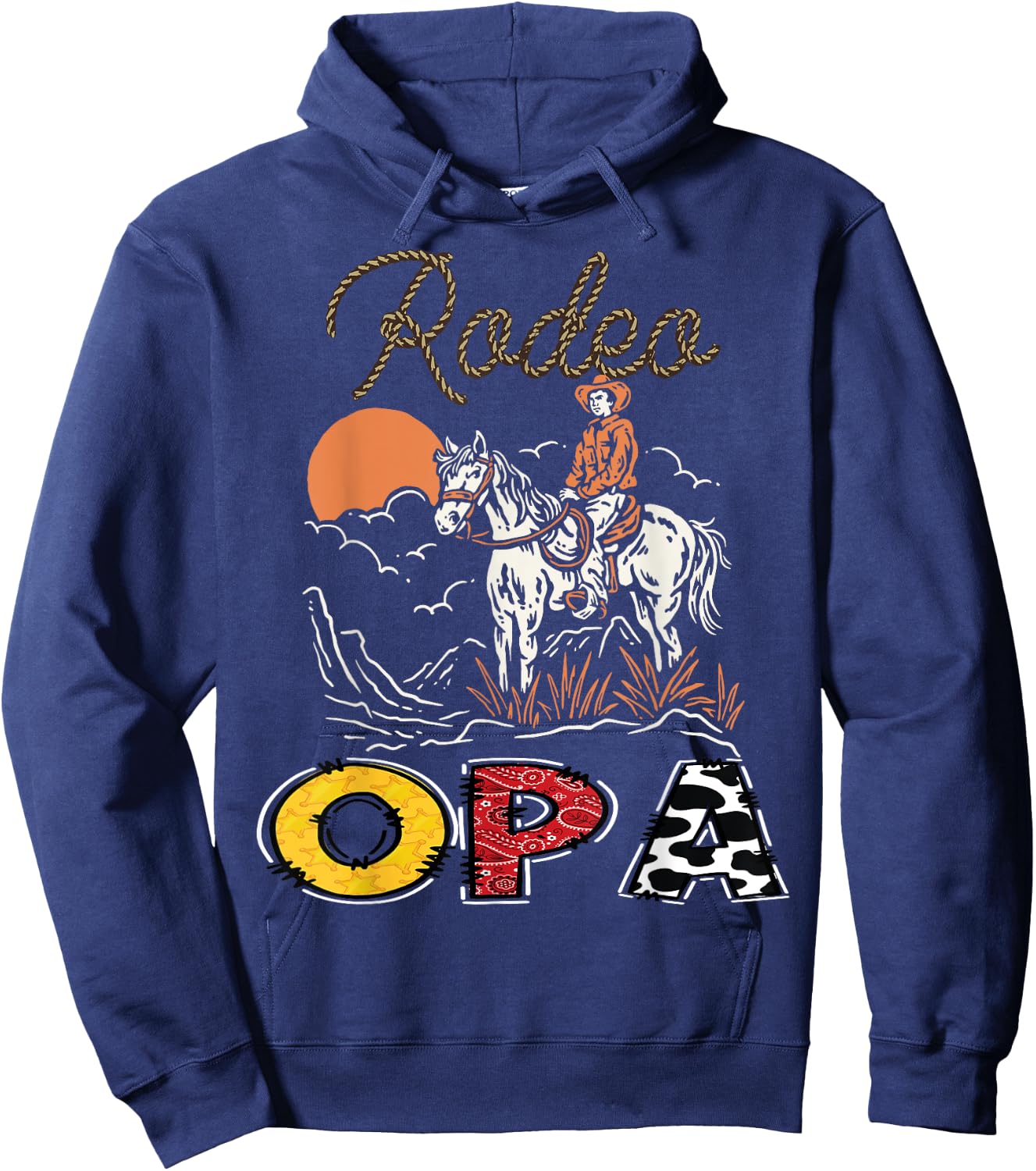 Rodeo Opa Cowboy 1St Birthday Family Matching Hoodie - Hoodie | Navy