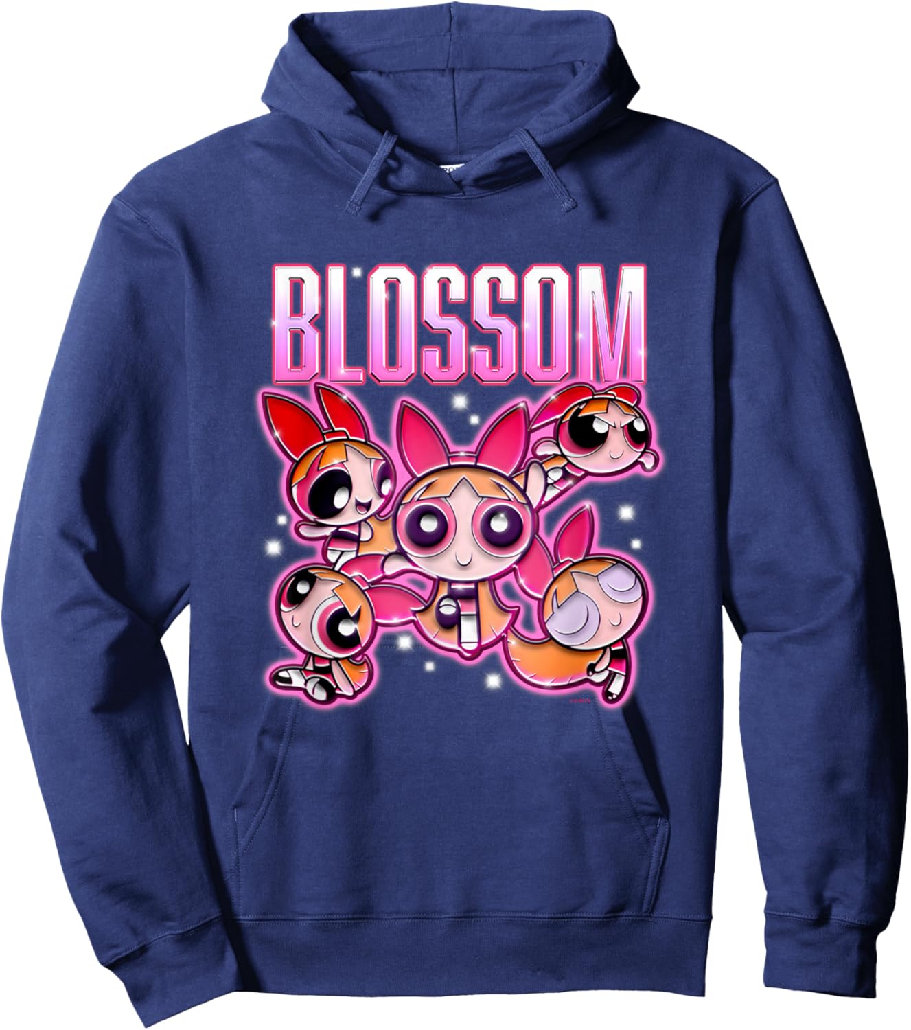 The Powerpuff Girls Blossom Chrome Multi Pose Hoodie - Hoodie | Navy