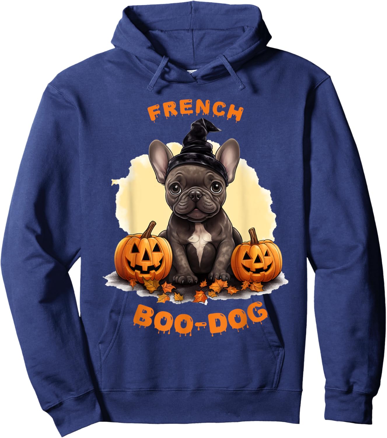 Halloween Frenchie, French Boo-dog, bulldog Hoodie - Hoodie | Navy