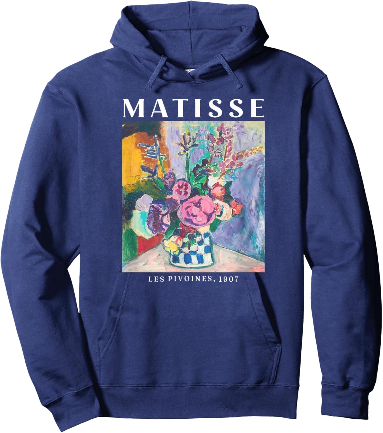 Matisse Les Pivoines 1907 Flower Hoodie - Hoodie | Navy
