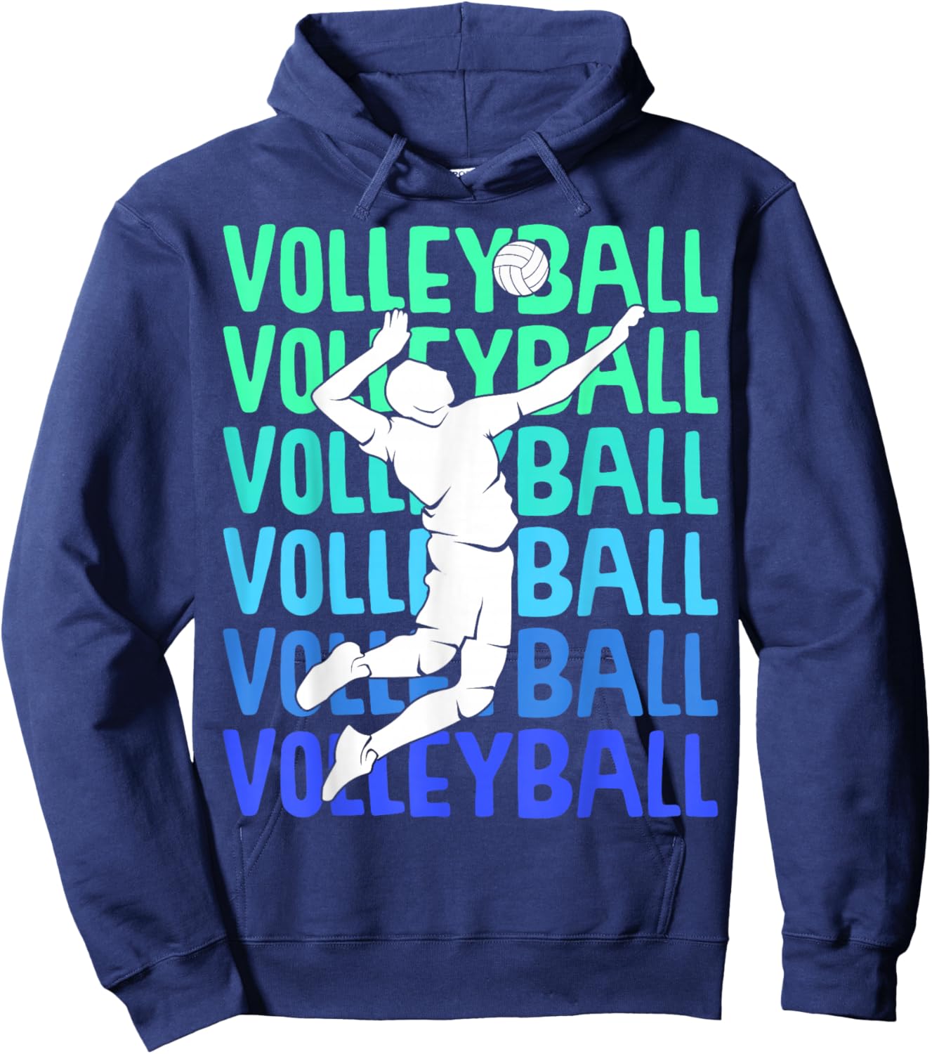 Volleyball Boys Youth Men Hoodie - Hoodie | Navy
