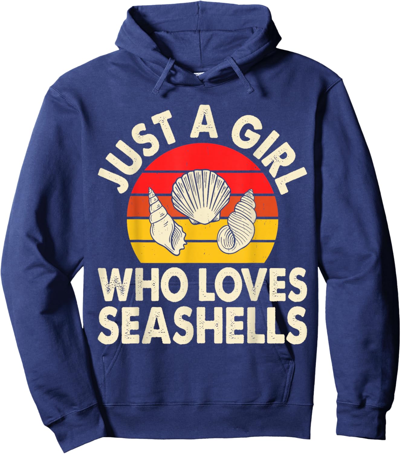 Just A Girl Who Loves Seashells Hoodie - Hoodie | Navy