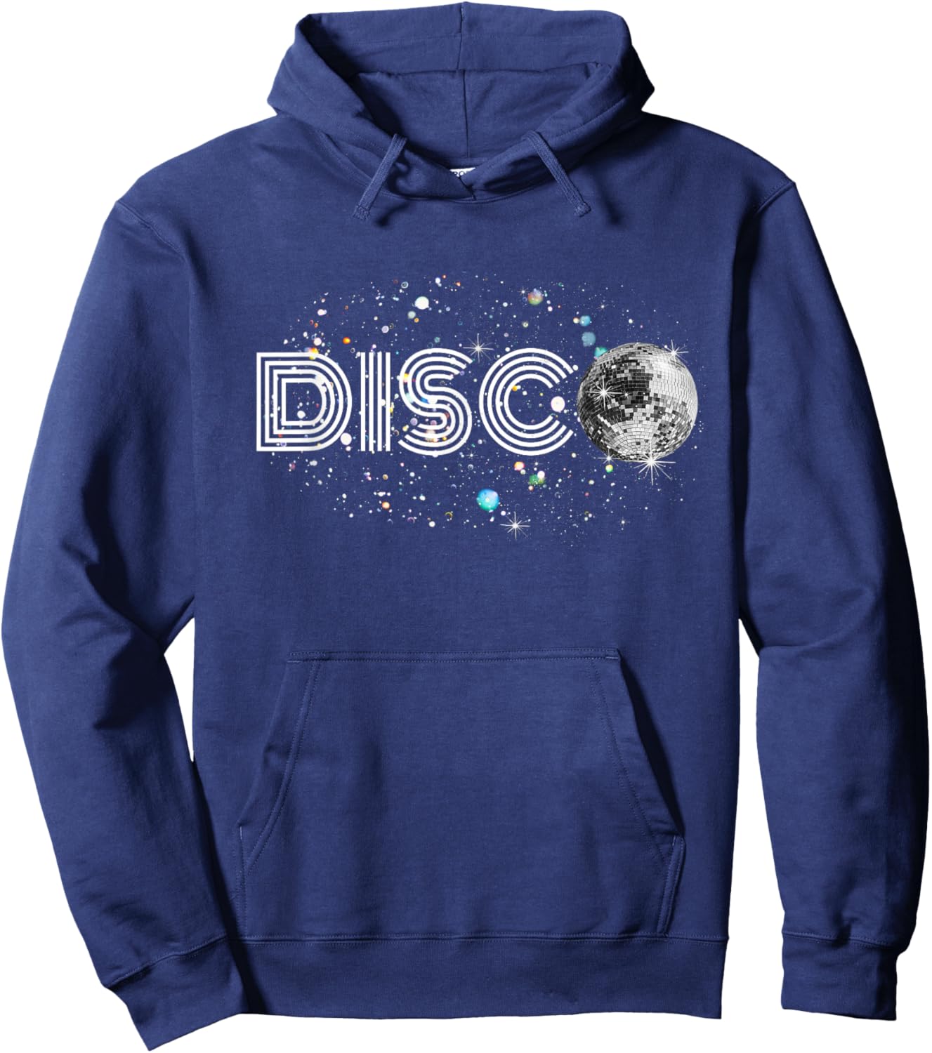 Black And White Disco Ball Club Hoodie - Hoodie | Navy