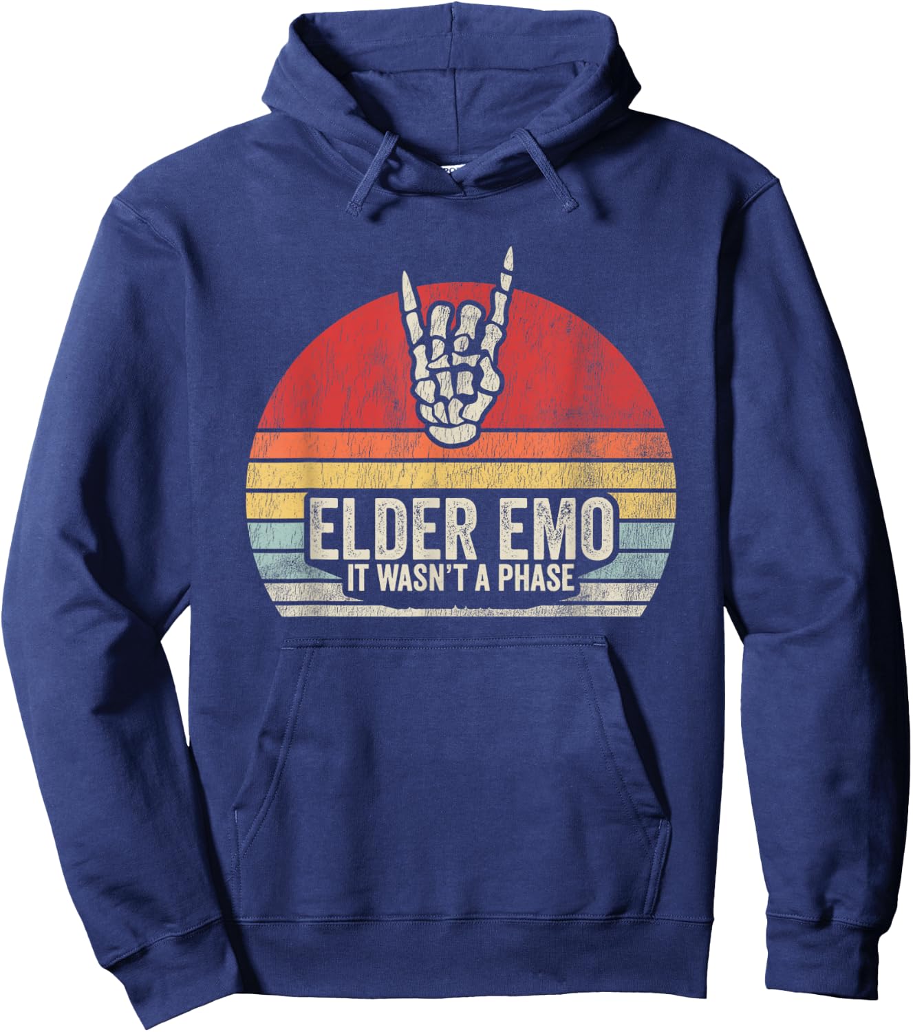 Elder Emo It Wasn't A Phase Vintage Hoodie - Hoodie | Navy