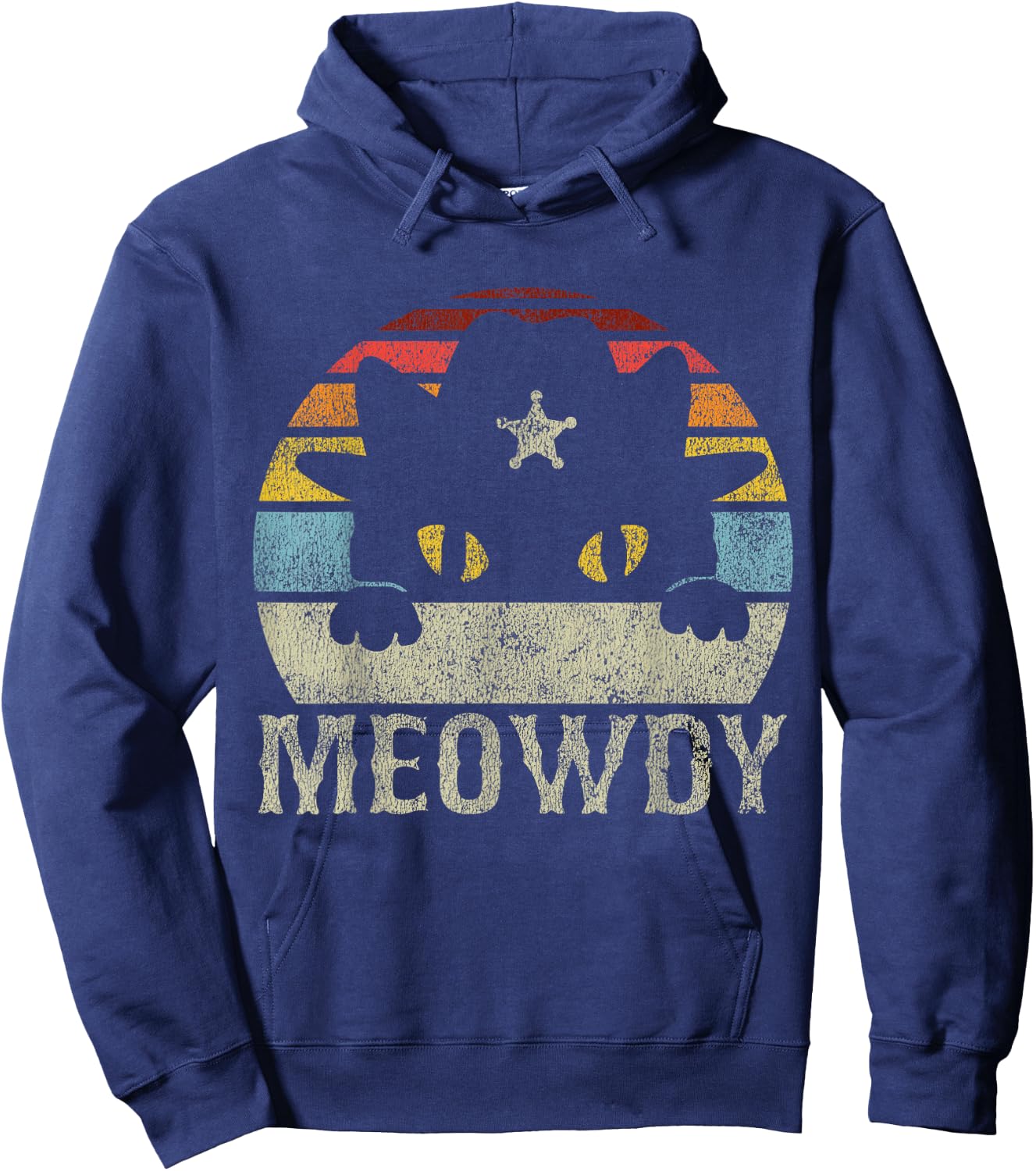 Meowdy Cat Meme Hoodie - Hoodie | Navy