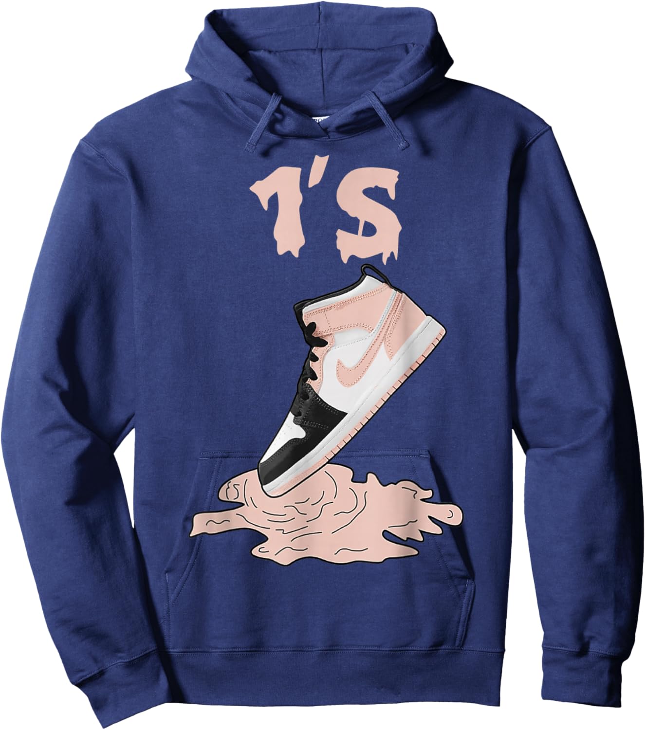 Snkr mtch 1 mid arctic crimson tint orange Hoodie - Hoodie | Navy