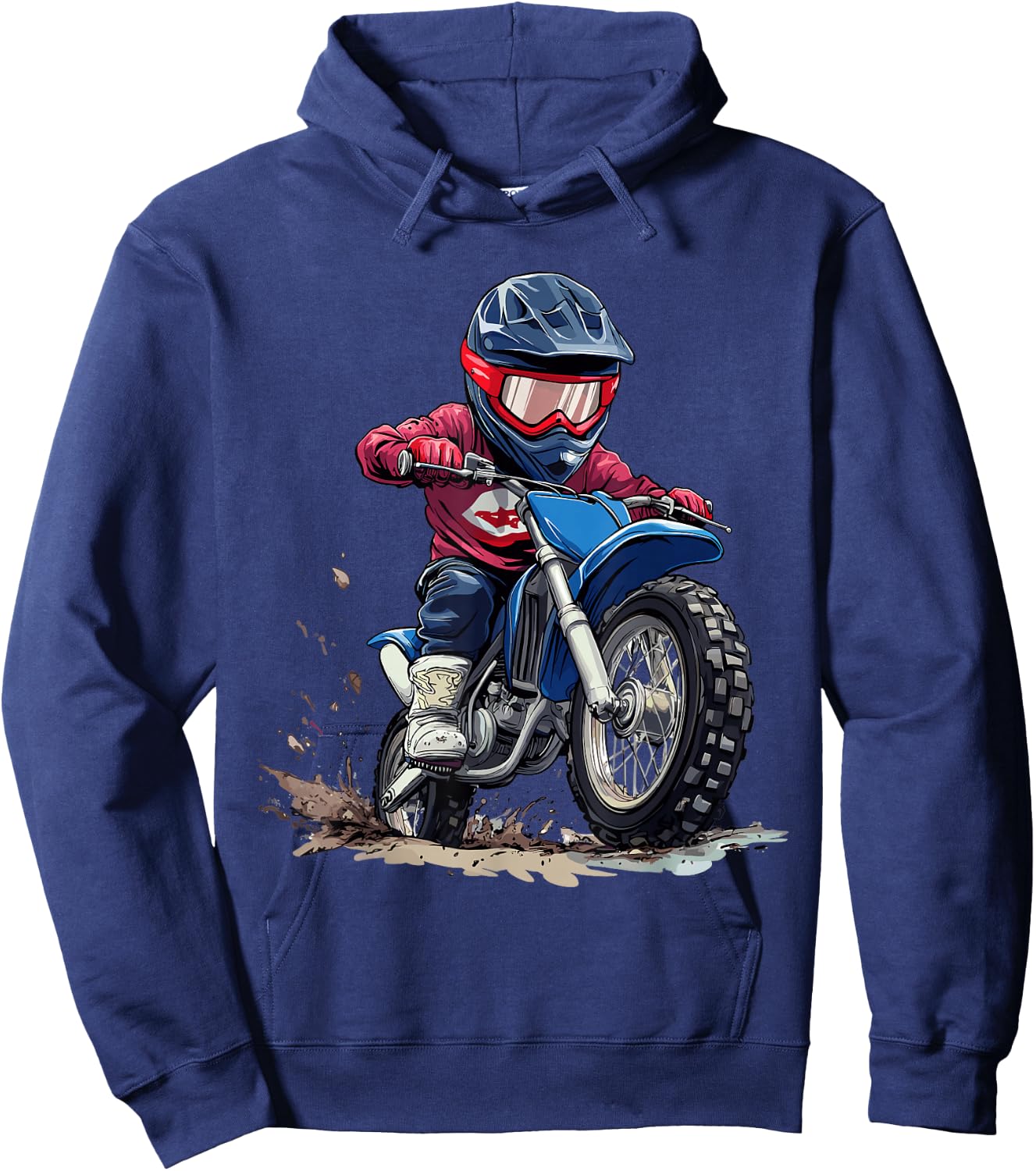 Kids Dirt Bike Hoodie - Hoodie | Navy