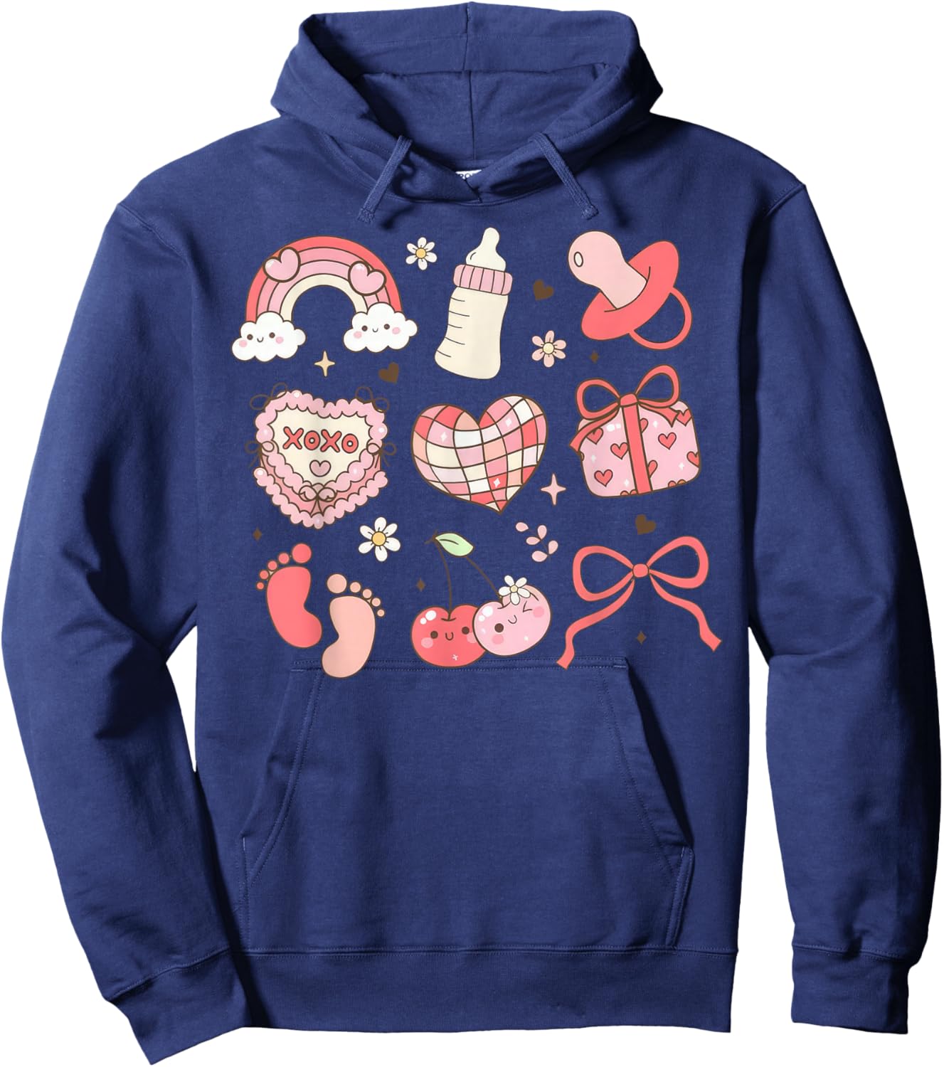 Nurse Valentines' Day Gifts NICU Nurse Valentines Day L&D Nurse Nicu Crew , Black, Small, Short Sleeve, , -Adults, Healthcare Professionals, Nurses Hoodie - Hoodie | Navy