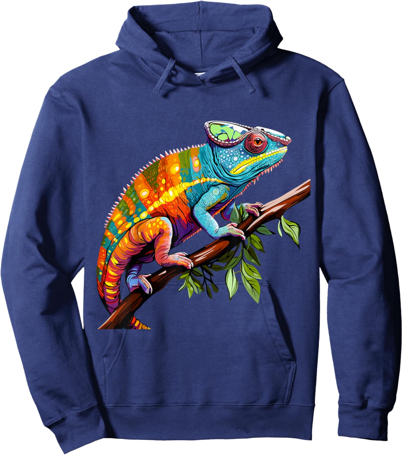 Chameleon Reptile Graphic Hoodie - Hoodie | Navy