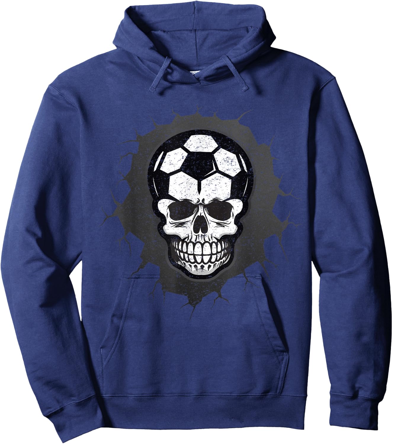 Soccer Skull Halloween, Skeleton Sporty Athlete Hoodie - Hoodie | Navy