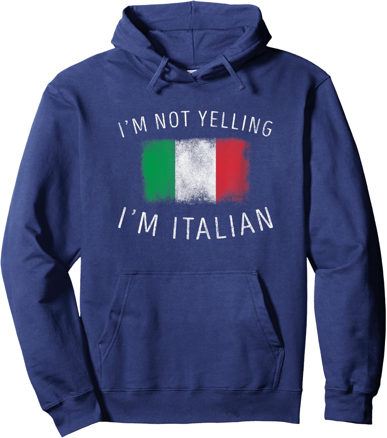 I don't scream, I'm Italian - Italy Pride Hoodie - Hoodie | Navy
