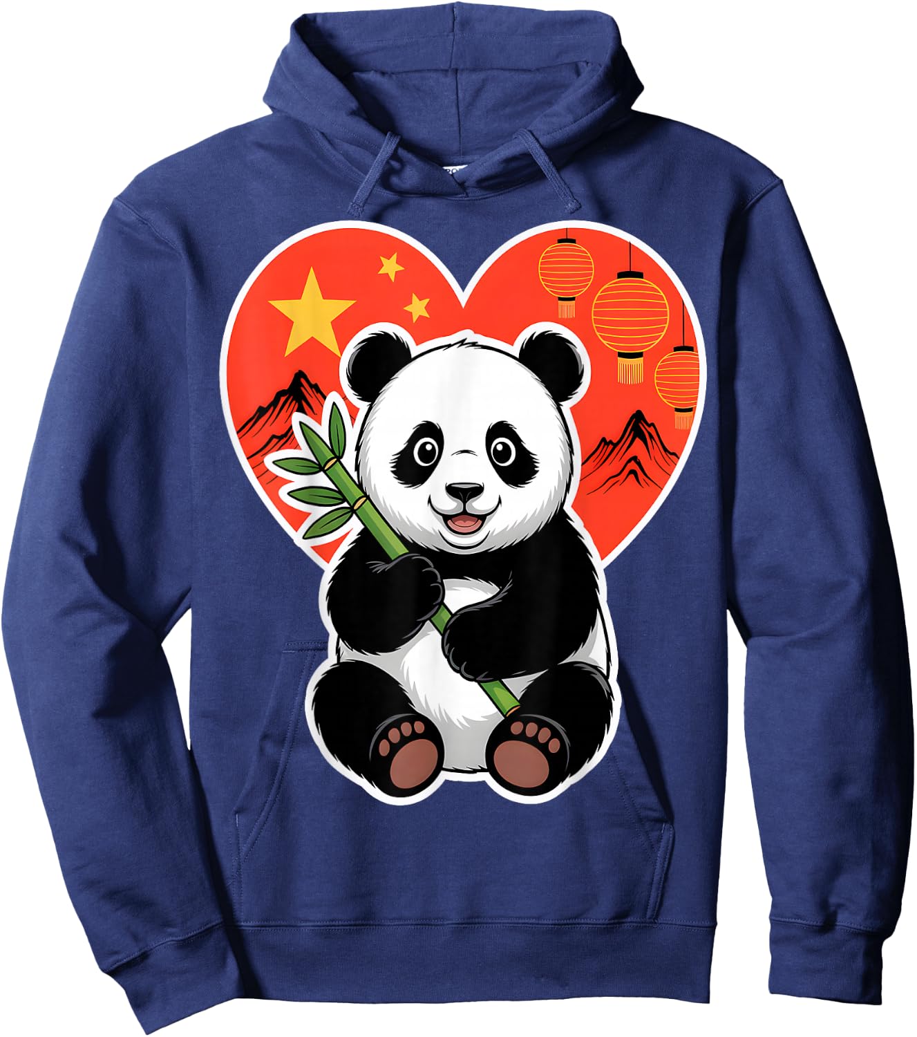Panda Heart China Bamboo Hoodie - Hoodie | Navy