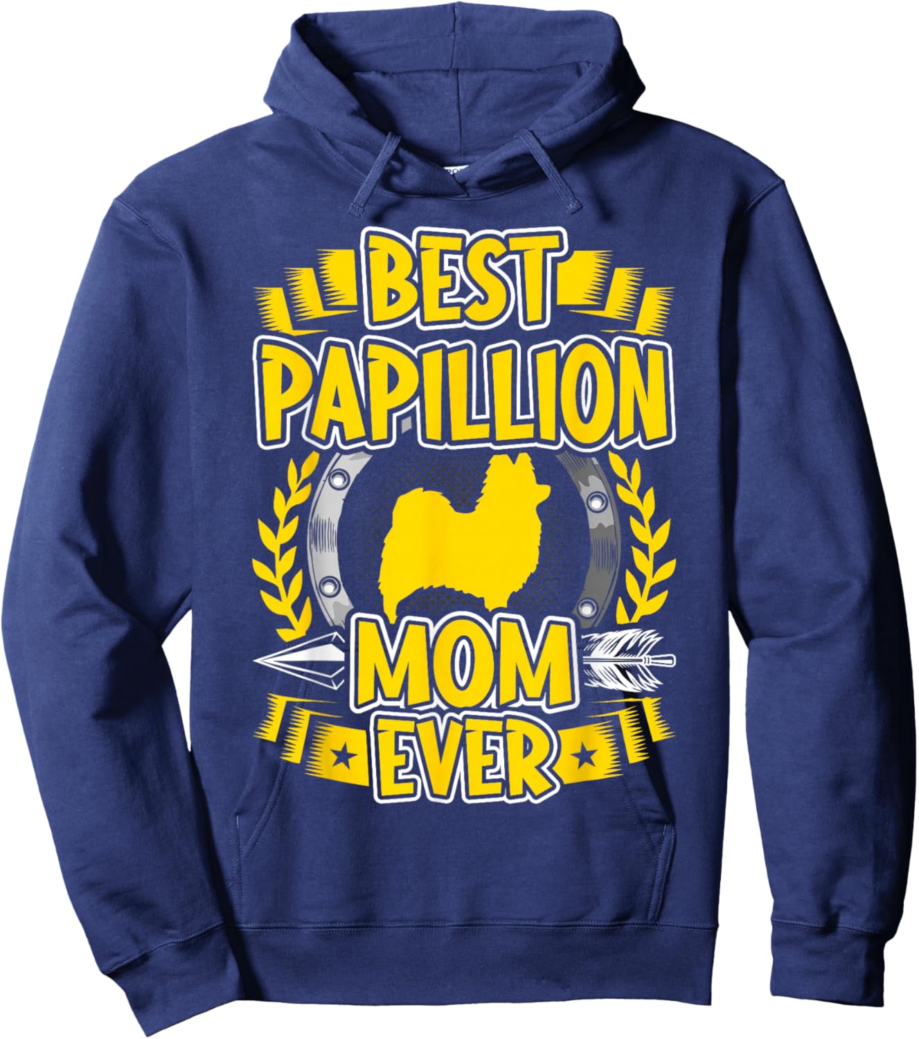 Best Papillion Dog MOM Ever Lover Hoodie - Hoodie | Navy