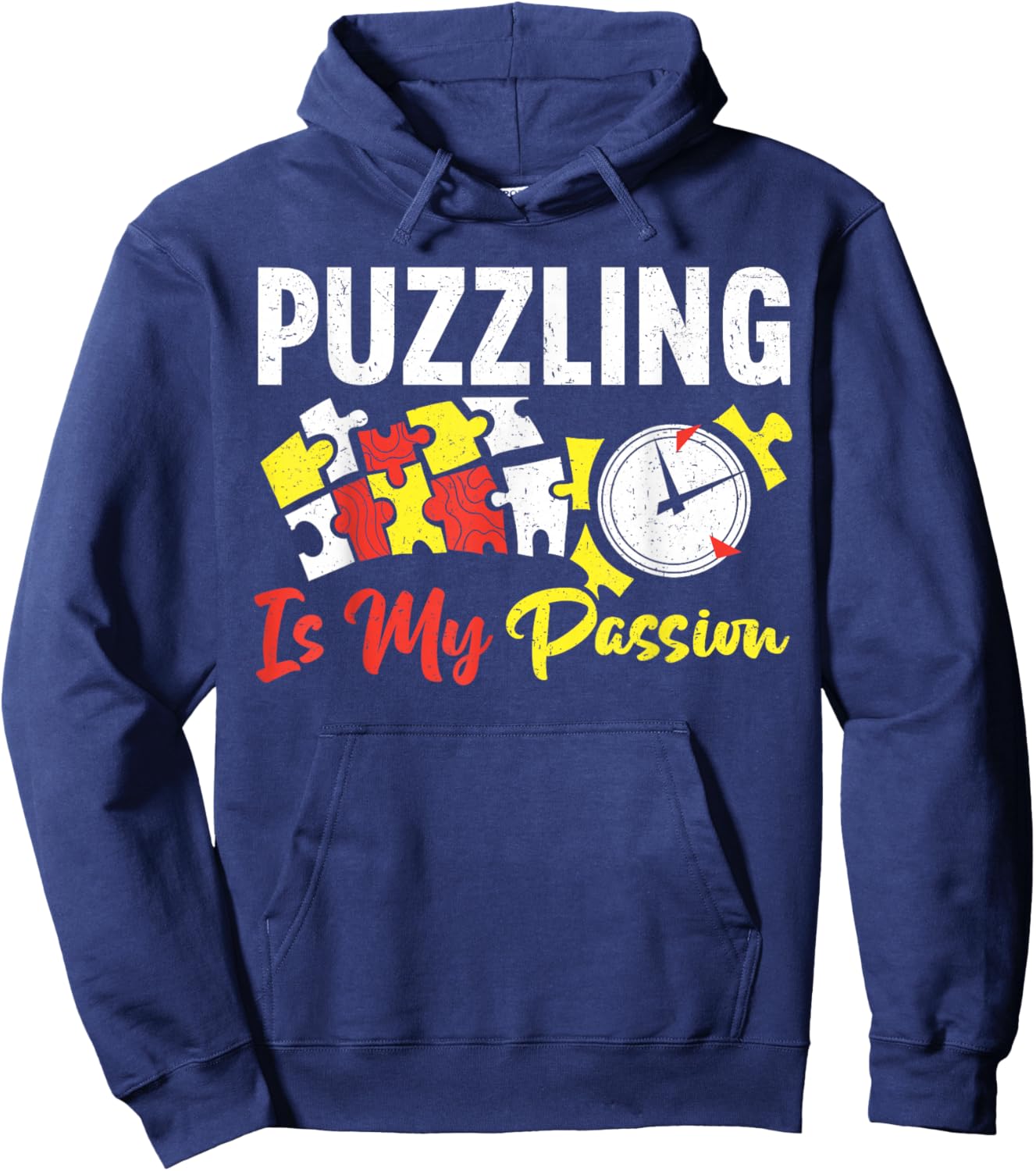 Puzzling Is My Passion Funny Puzzling Hoodie - Hoodie | Navy