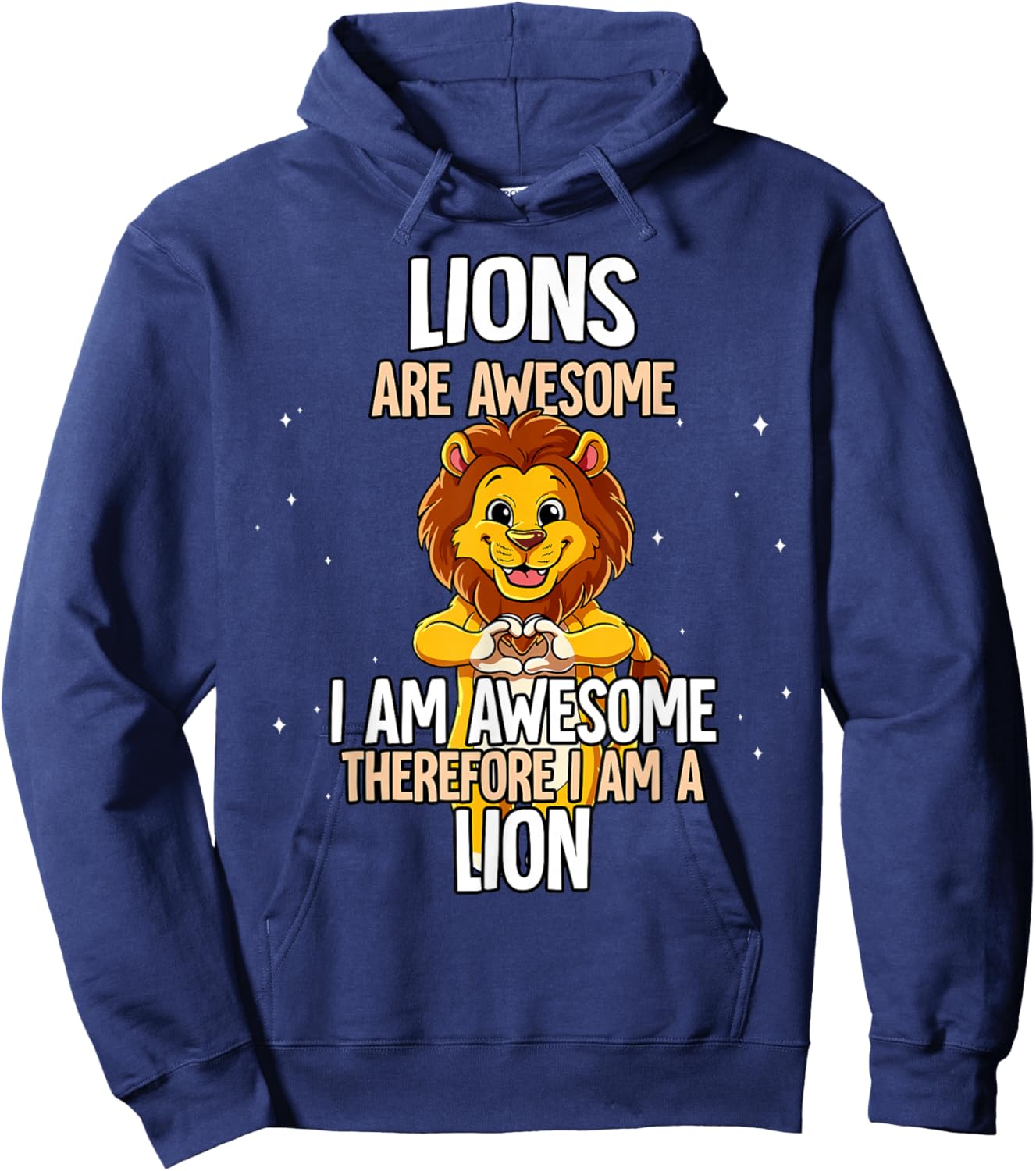 Lions are Awesome Lion Hoodie - Hoodie | Navy