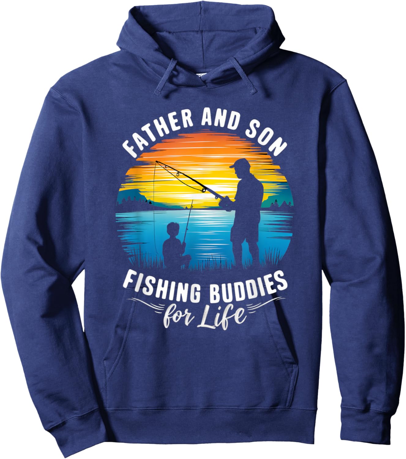 Father and Son Fishing Buddies for Life Hoodie - Hoodie | Navy
