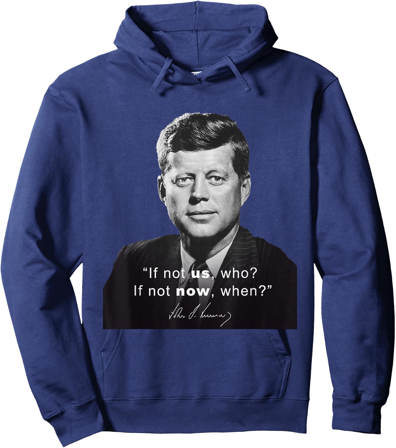 President Kennedy JFK Democrat America Quote Hoodie - Hoodie | Navy