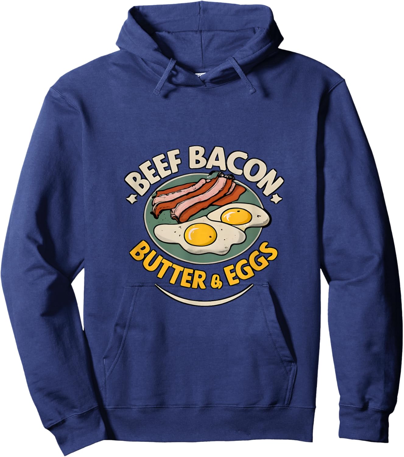 Beef, Bacon, Butter & Eggs - Carnivore Diet Hoodie - Hoodie | Navy