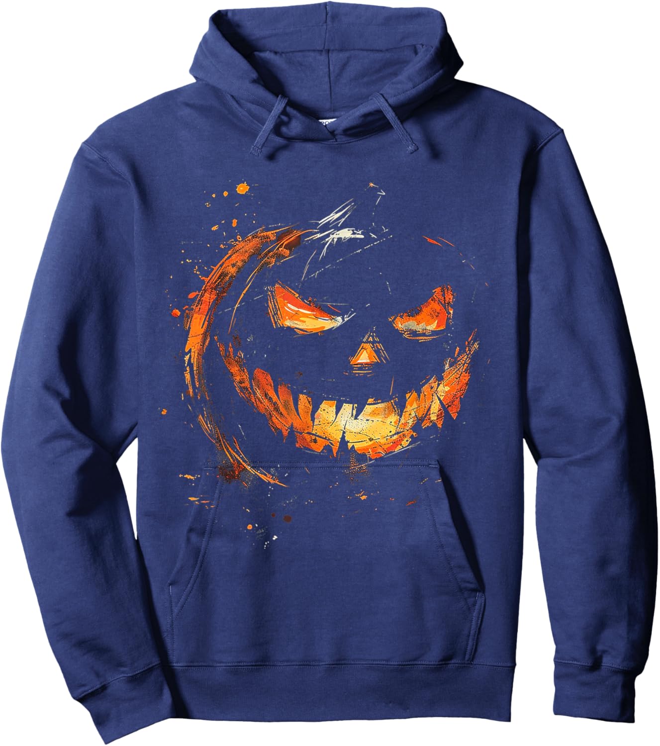 Pumpkin Costume Halloween Spooky Art Pumpkin Hoodie - Hoodie | Navy